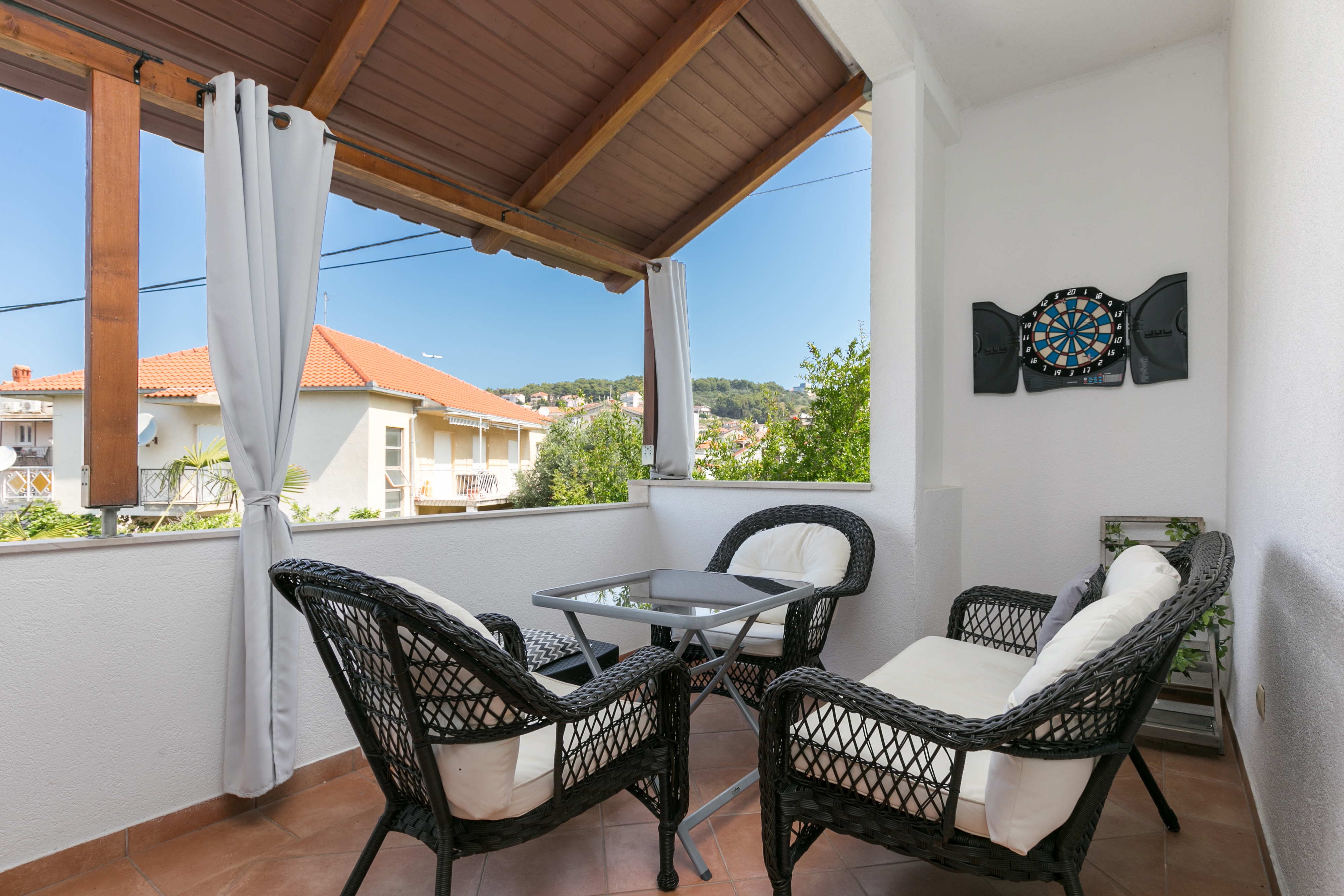 One bedroom apartment with terrace and sea view Okrug Gornji, Čiovo  A-b