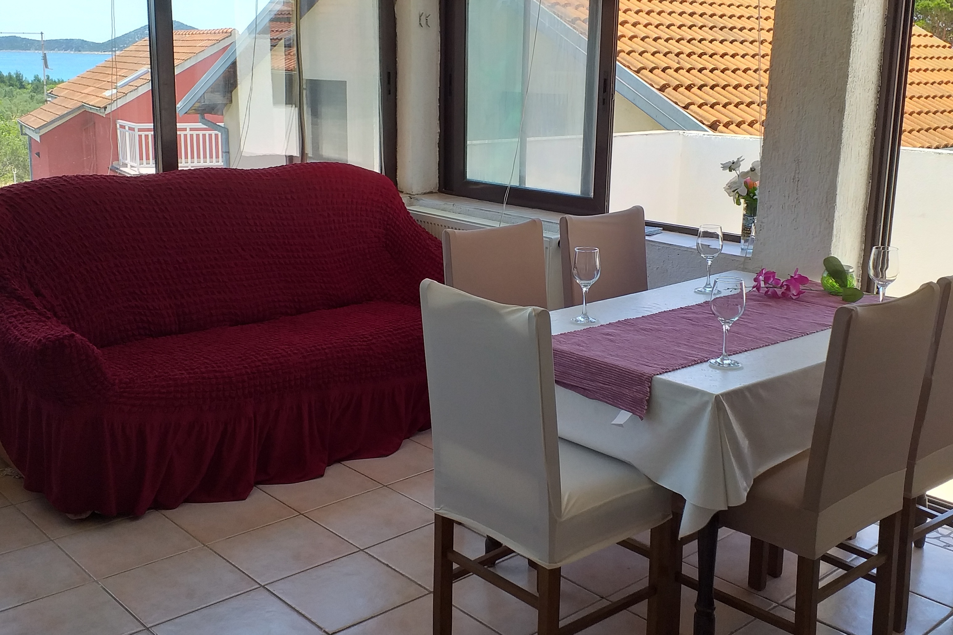 Two bedroom apartment with terrace and sea view Tribunj, Vodice (A-23034-a)