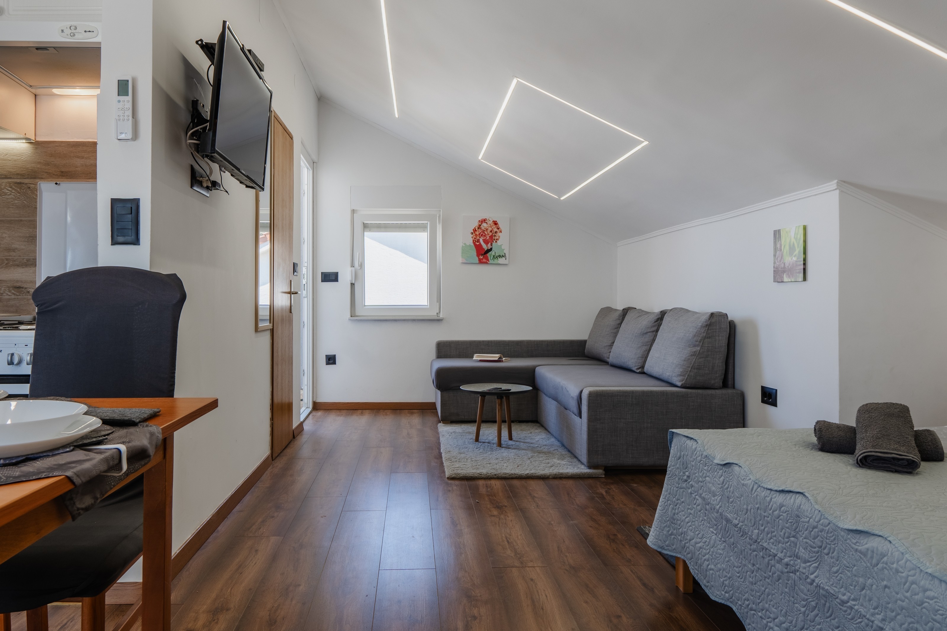 Studio flat with balcony Vir (AS-23044-b)