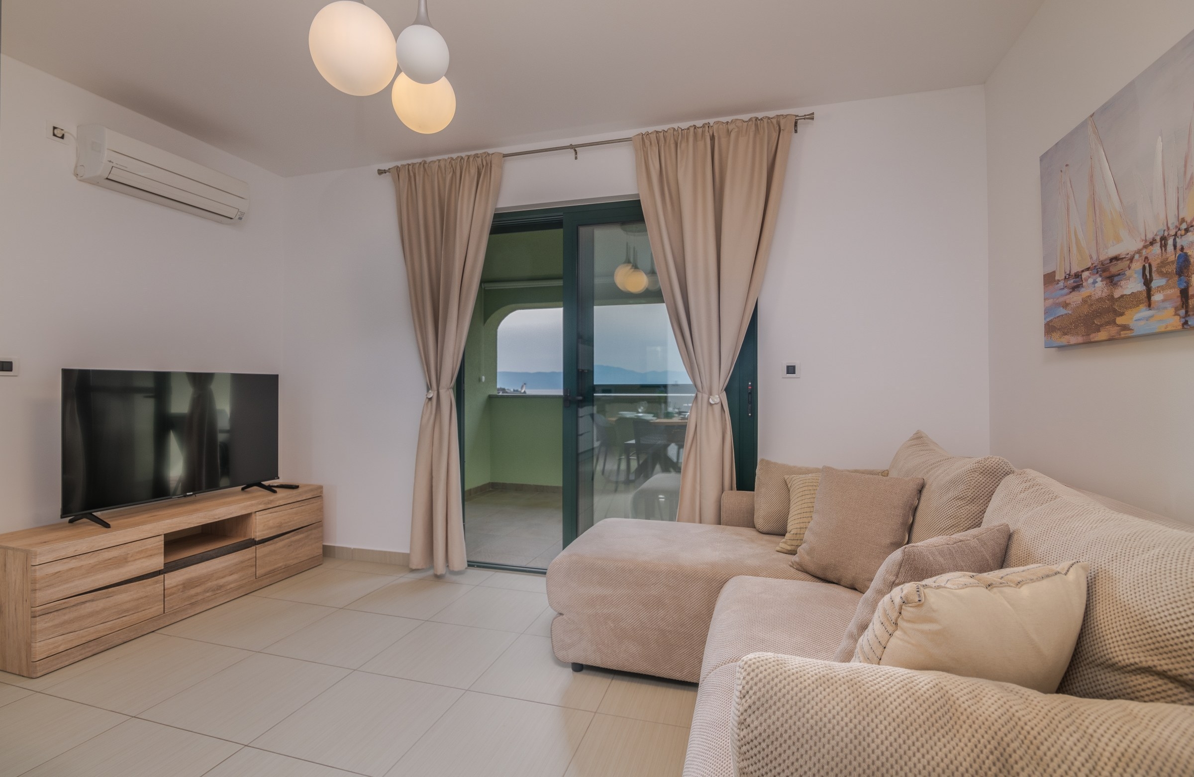 Two bedroom apartment with balcony and sea view Turčić, Krk (A-23084-c)