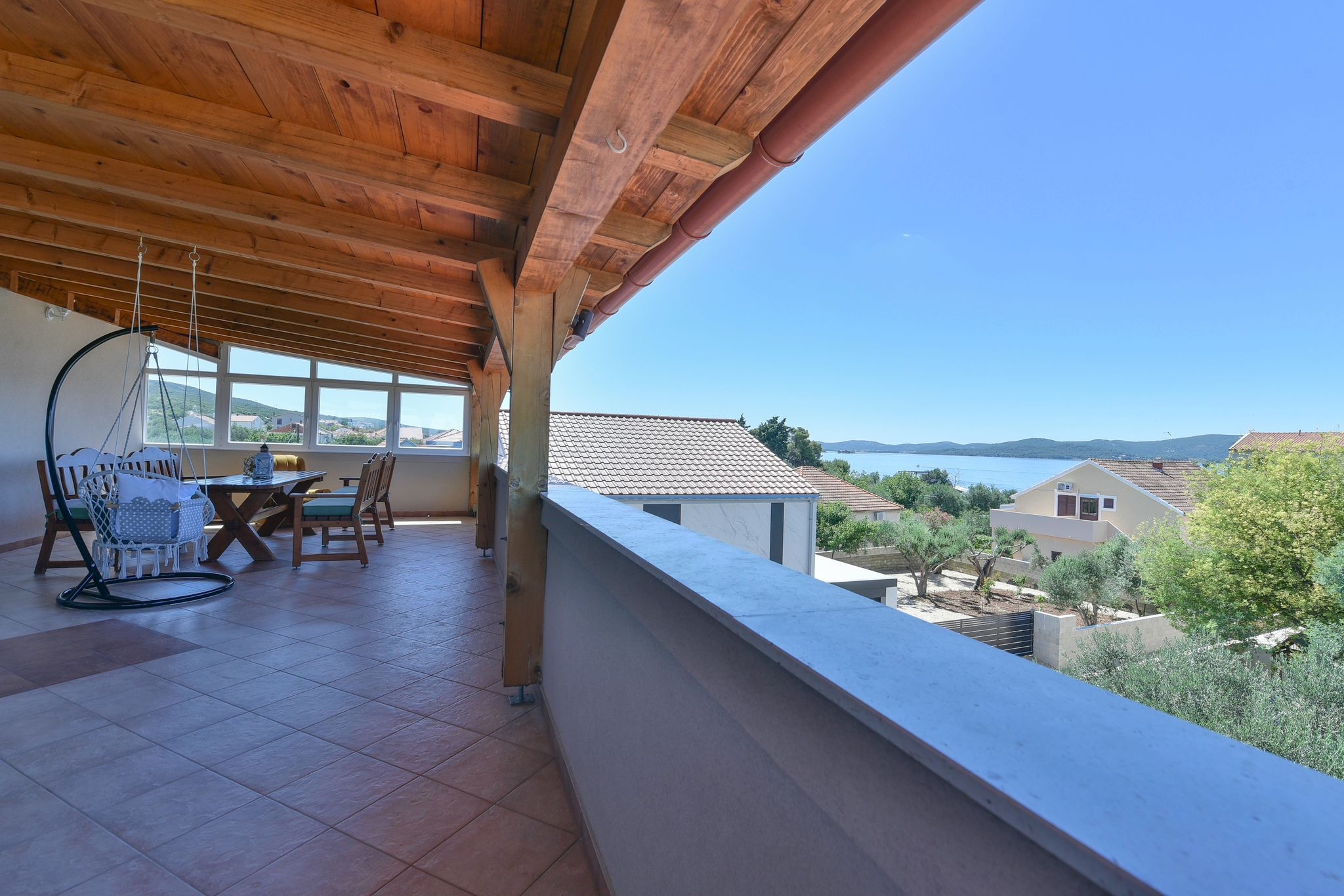 One bedroom apartment with terrace and sea view Sveti Petar, Biograd  A-a
