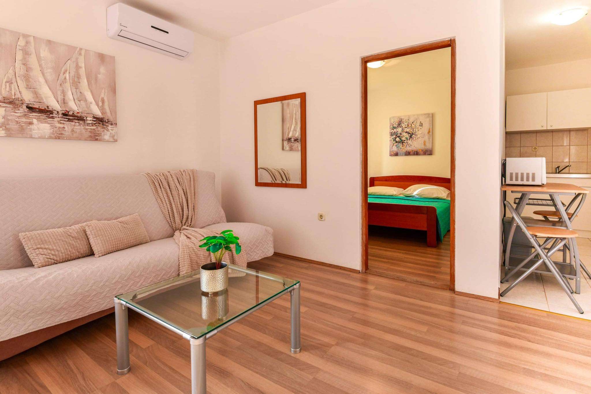 One bedroom apartment with terrace and sea view Sveti Petar, Biograd (A-23091-d)