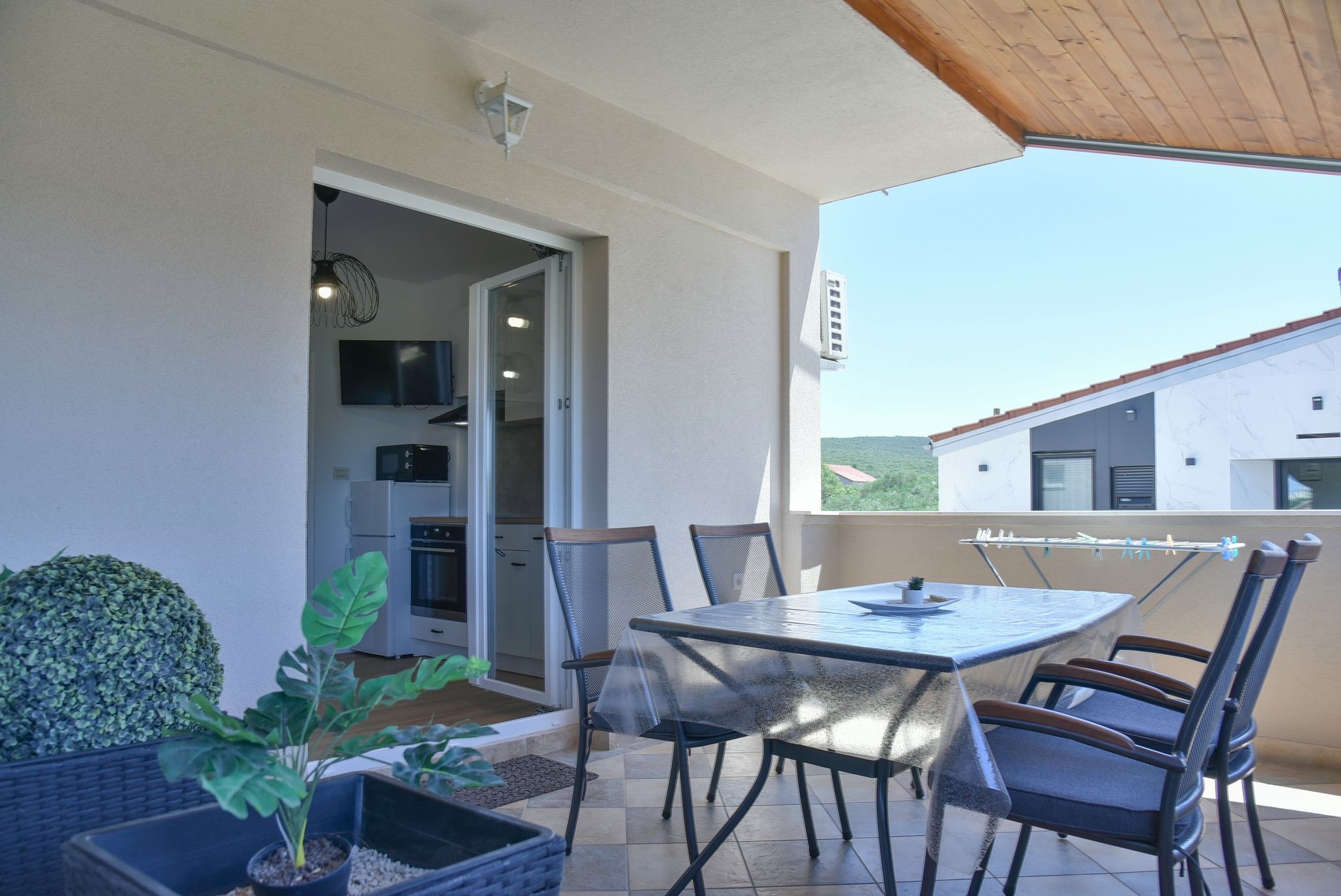 One bedroom apartment with terrace and sea view Sveti Petar, Biograd  A-e