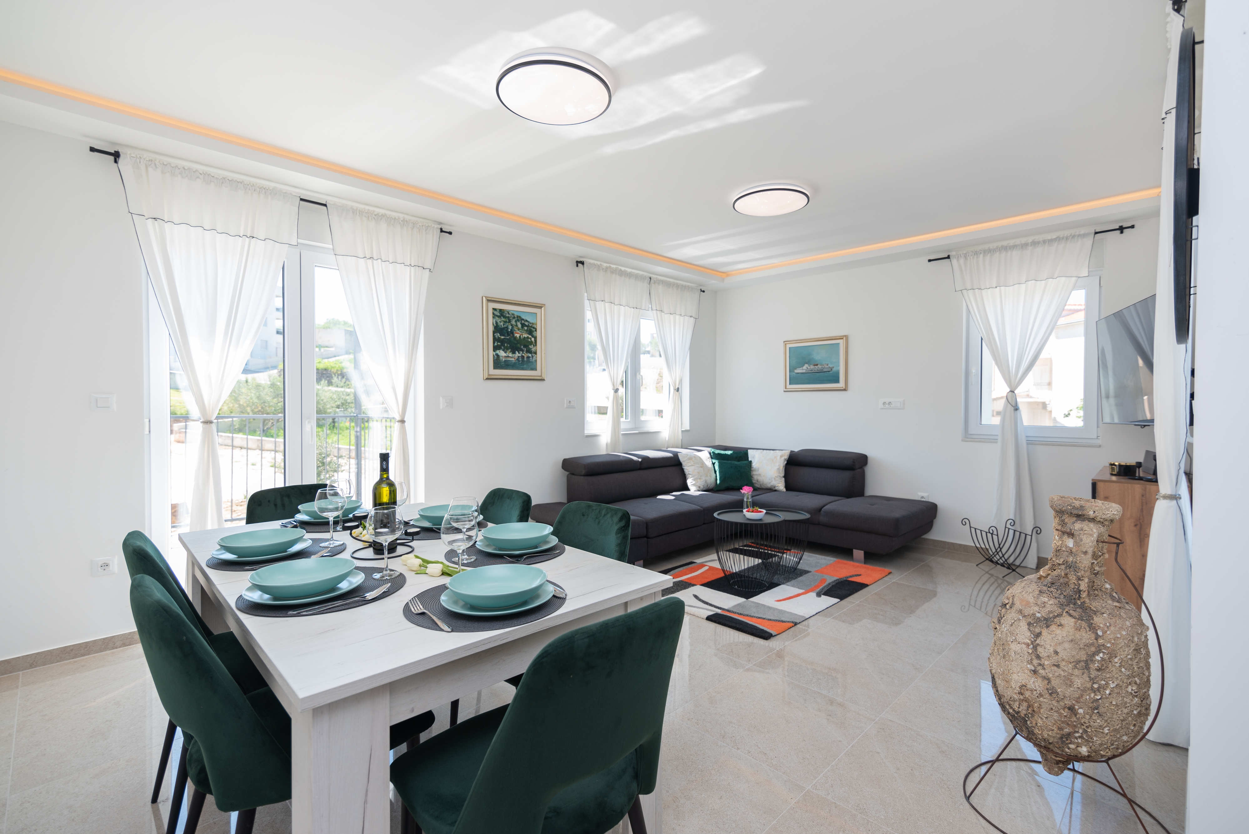 Two bedroom apartment with terrace and sea view Podstrana, Split  A-b