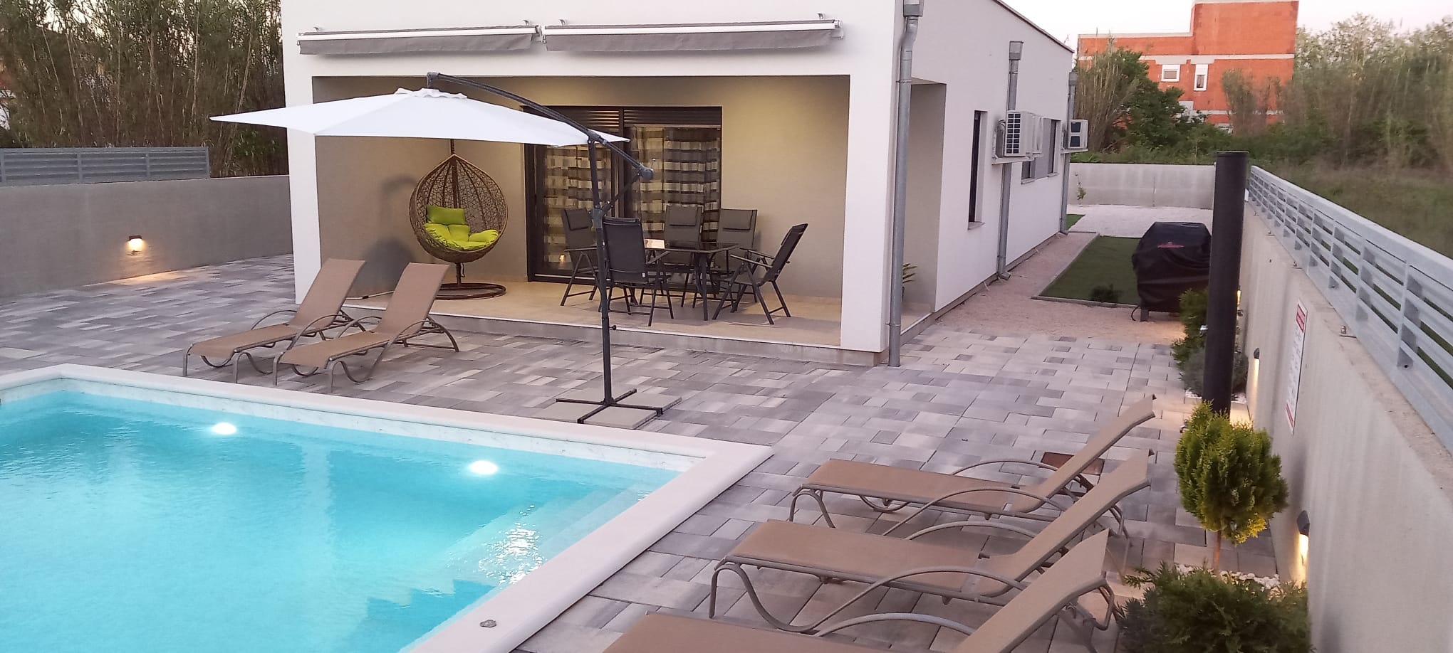 Two bedroom house with terrace and sea view Privlaka, Zadar  K