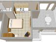 Ičići, План в размещении типа studio-apartment, WiFi.
