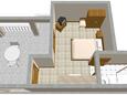 Ičići, План в размещении типа studio-apartment, WiFi.