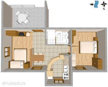 Plan Oprič, Plan in the apartment, dopusteni kucni ljubimci i WIFI.