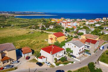 Povljana, Pag, Hébergement 232 - Appartement avec une plage de sables.