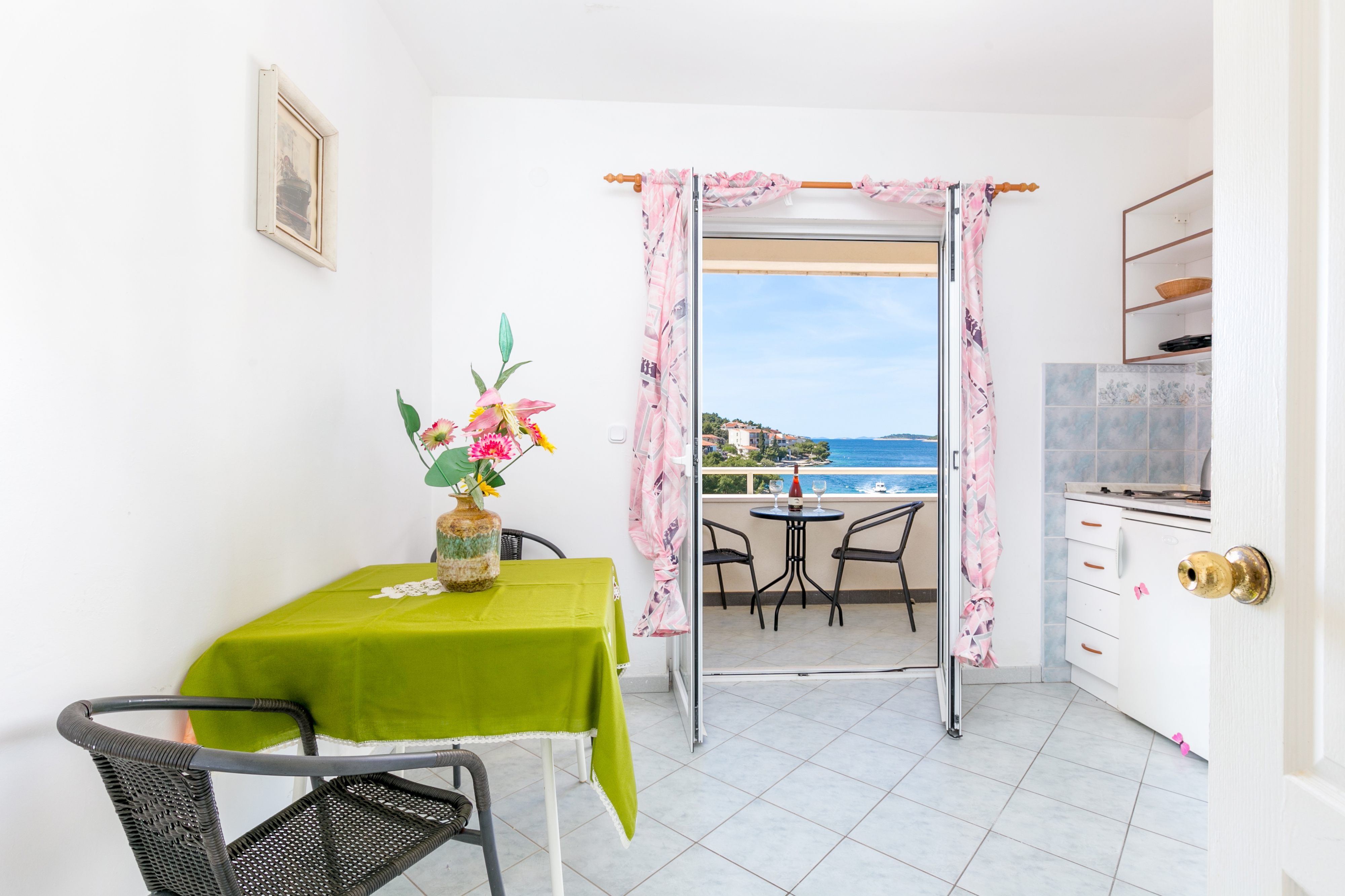 Two bedroom apartment with balcony and sea view Ražanj, Rogoznica  A-a