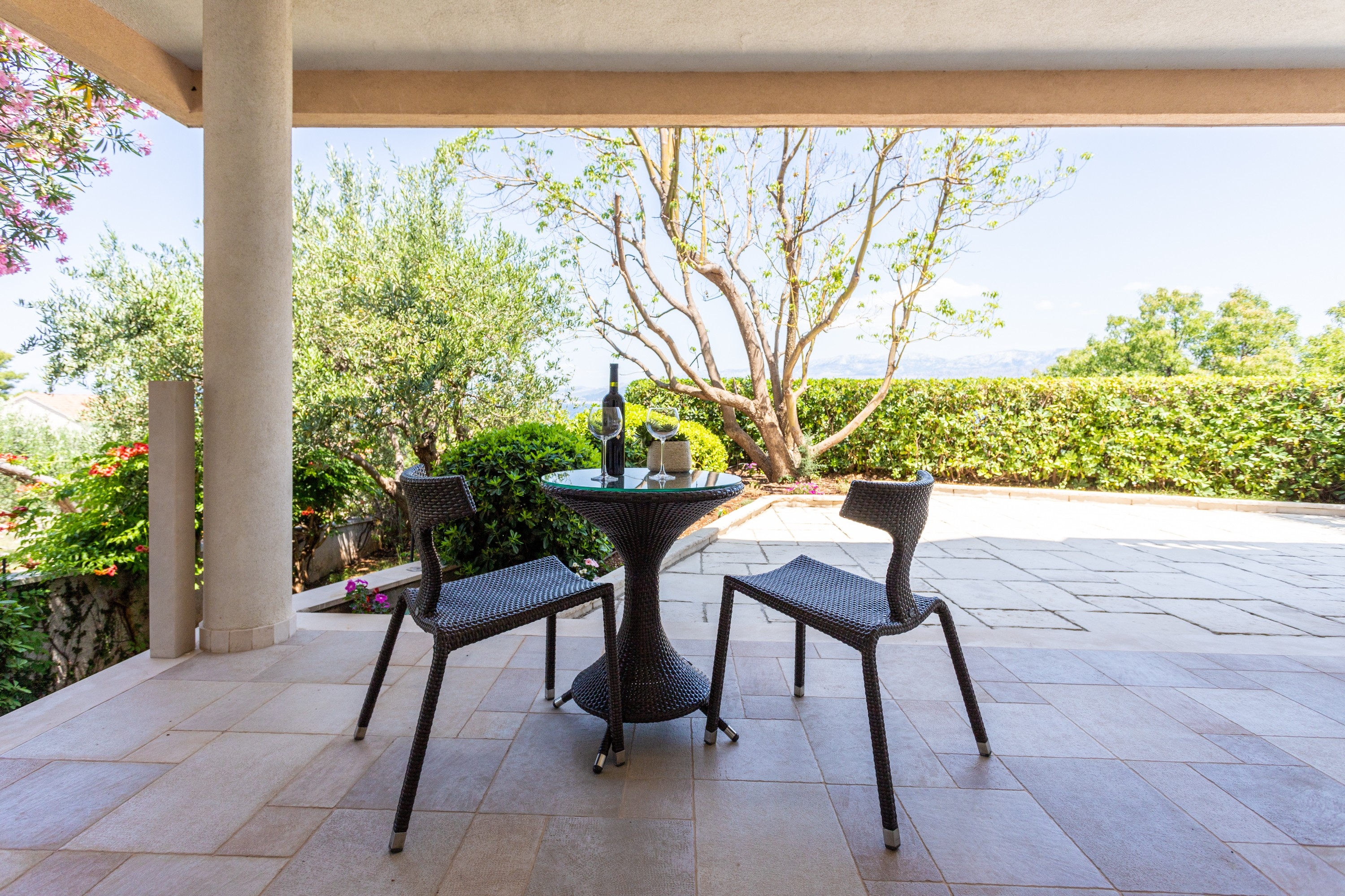 Studio flat with terrace and sea view Splitska, Brač (AS-23224-a)