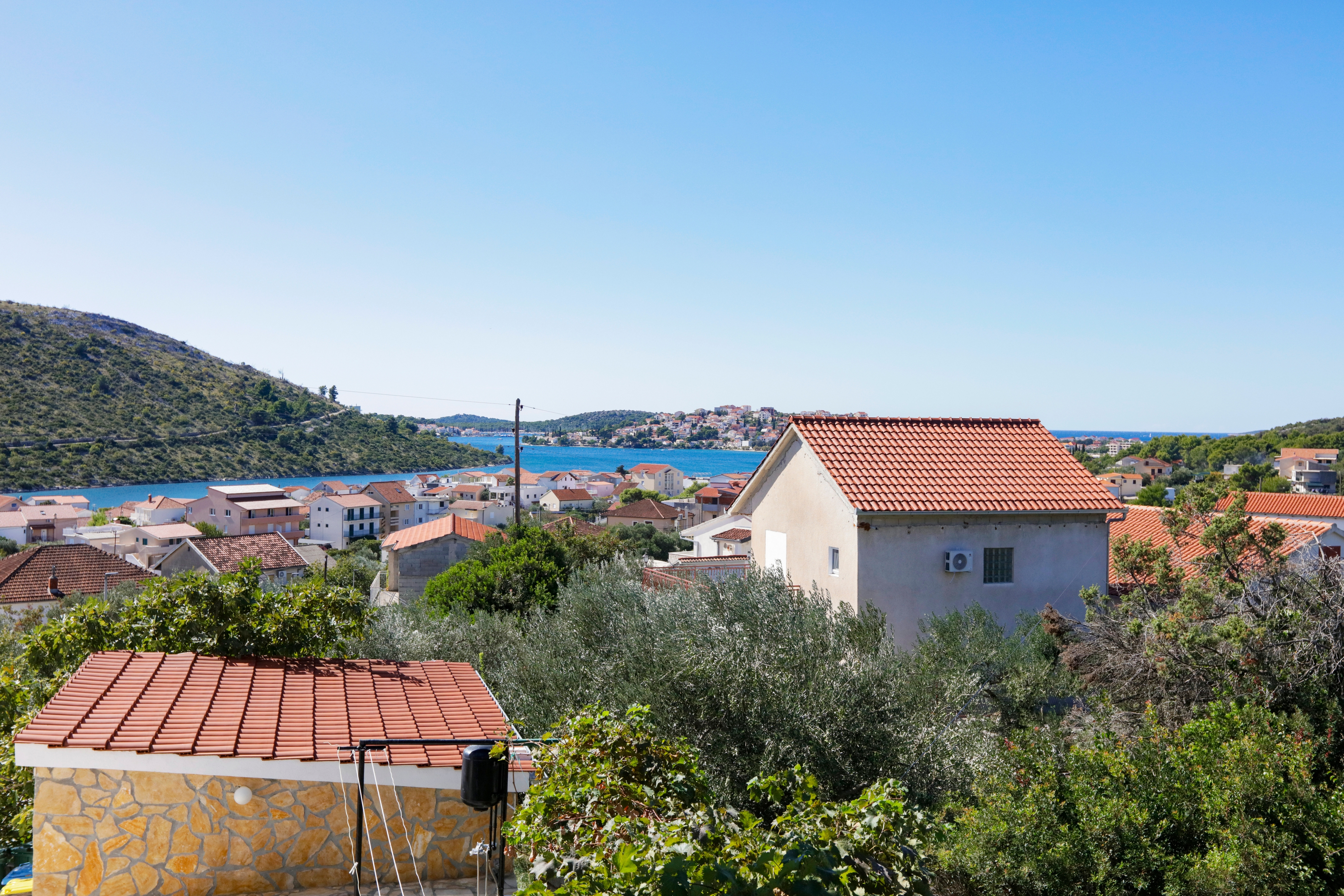 Two bedroom apartment with balcony and sea view Stupin Čeline, Rogoznica  A-b