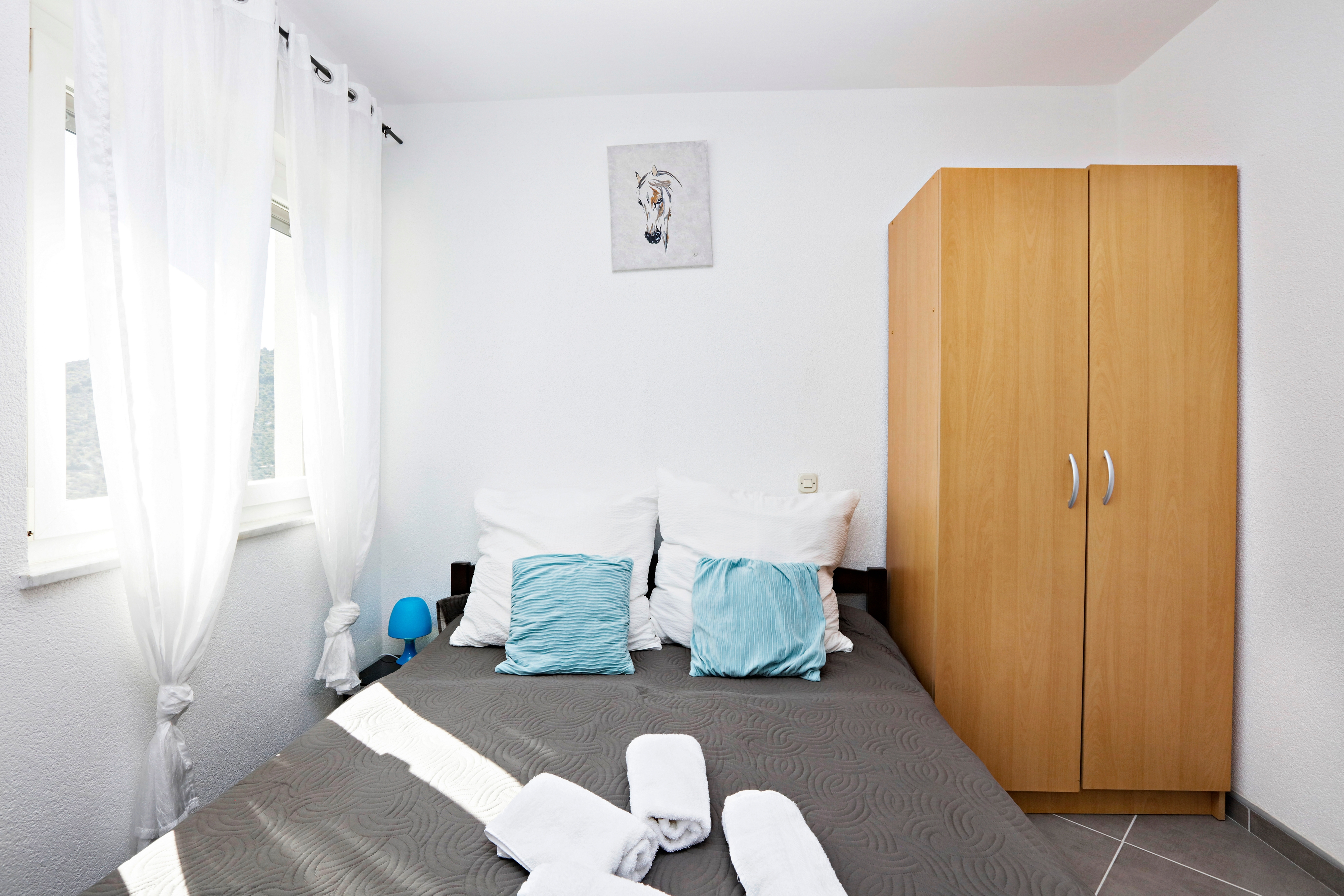 Two bedroom apartment with balcony and sea view Stupin Čeline, Rogoznica  A-b