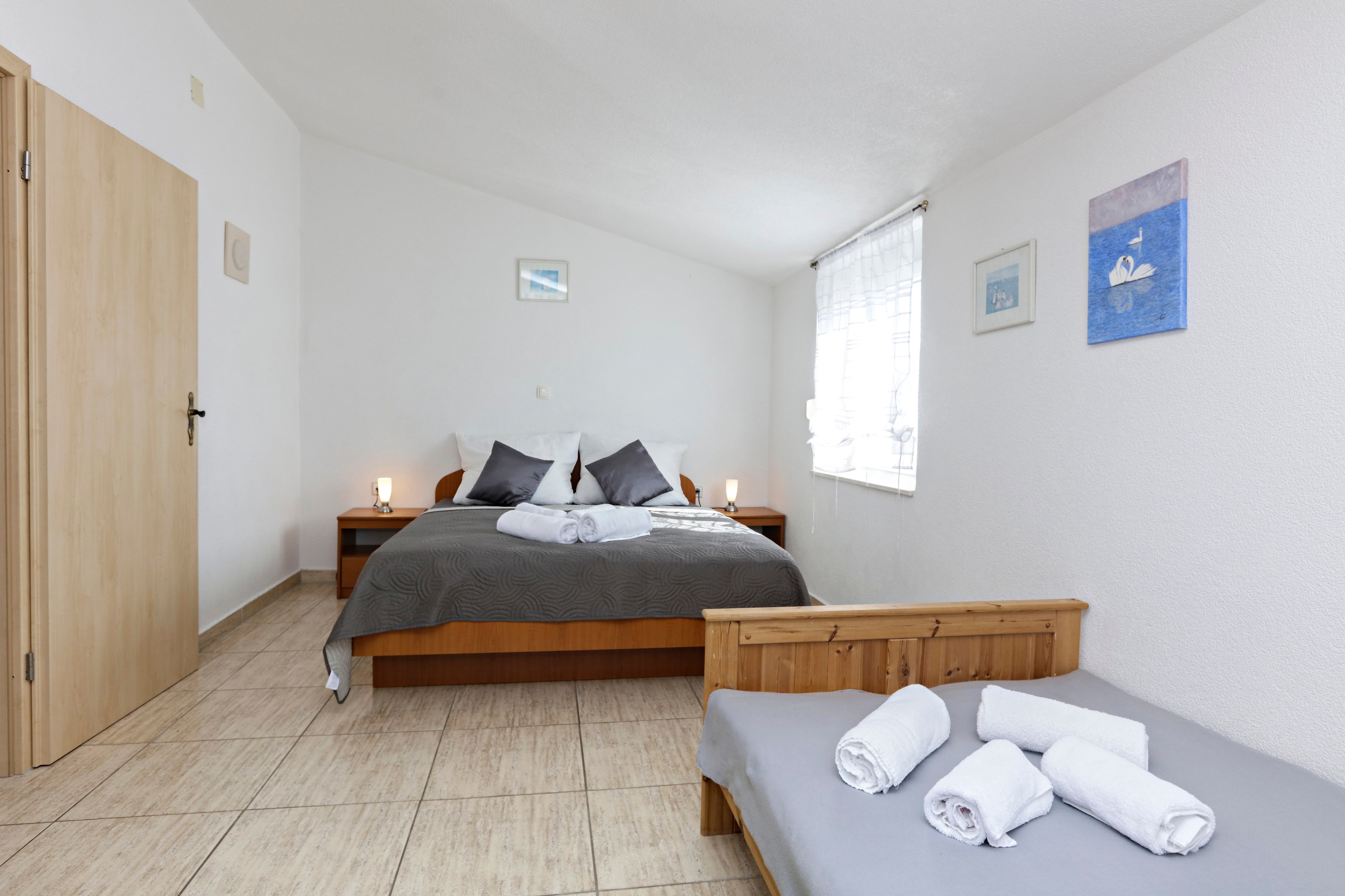 One bedroom apartment with terrace and sea view Stupin Čeline, Rogoznica  A-c