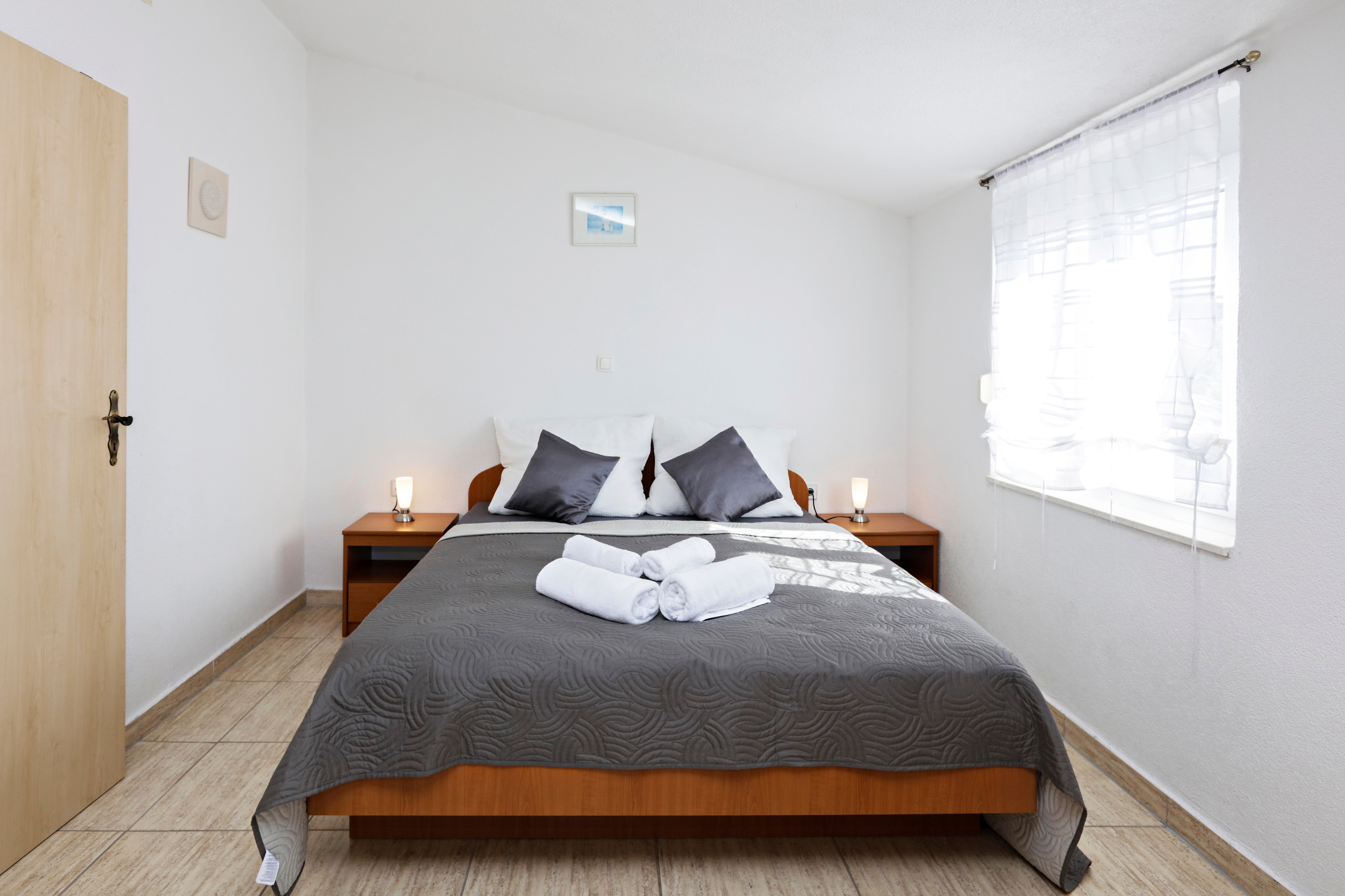 One bedroom apartment with terrace and sea view Stupin Čeline, Rogoznica  A-c