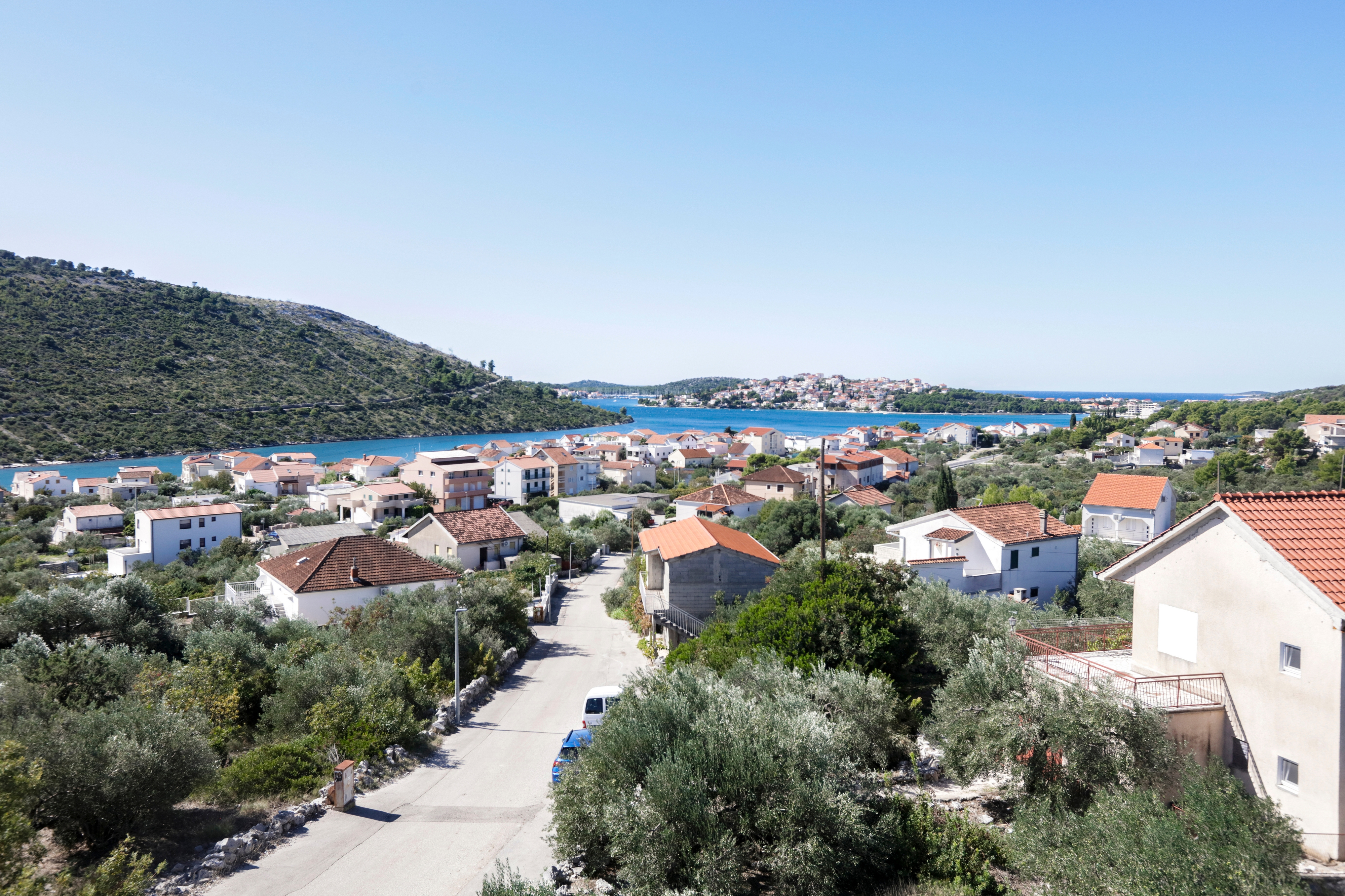 One bedroom apartment with terrace and sea view Stupin Čeline, Rogoznica  A-c