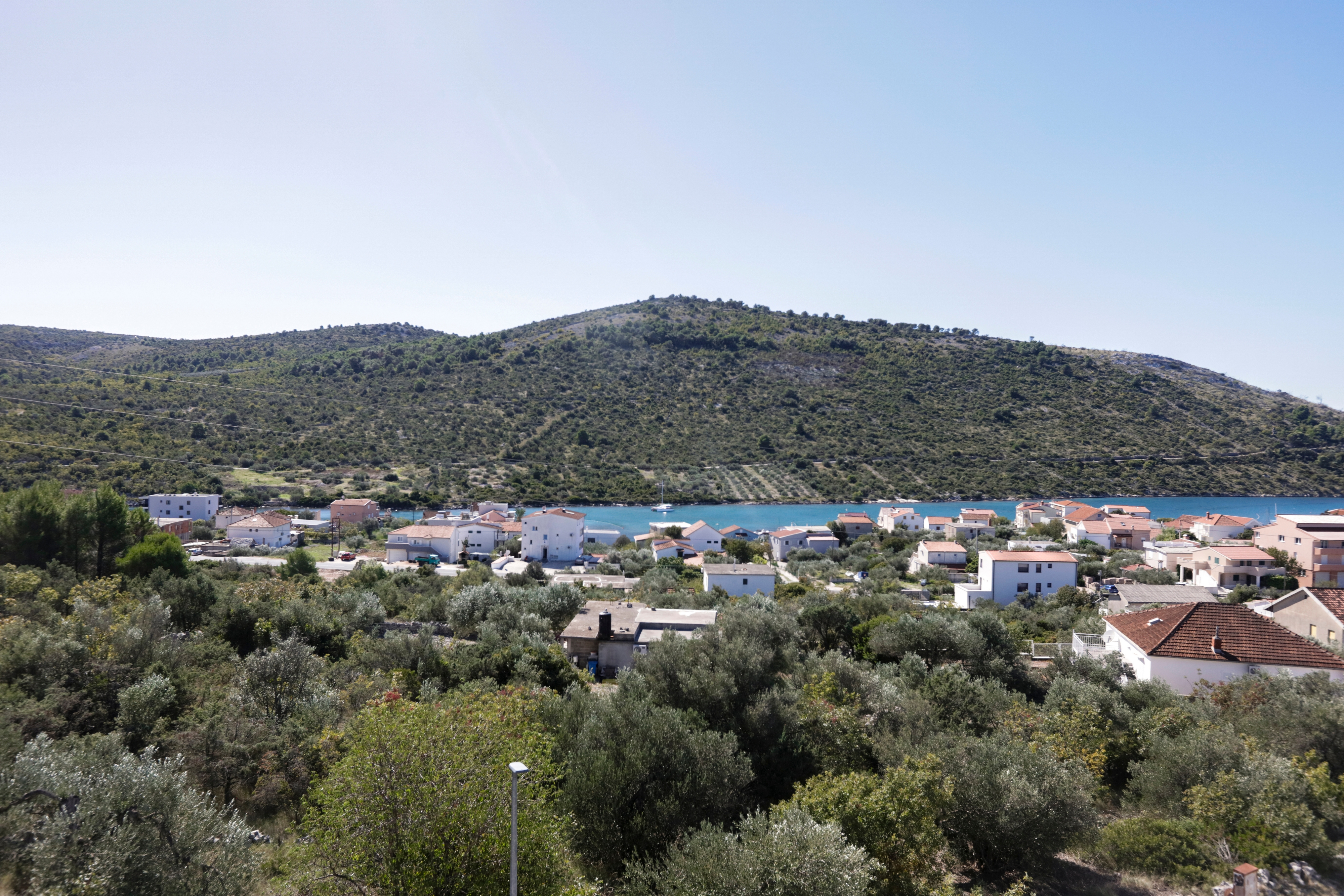 One bedroom apartment with terrace and sea view Stupin Čeline, Rogoznica  A-c