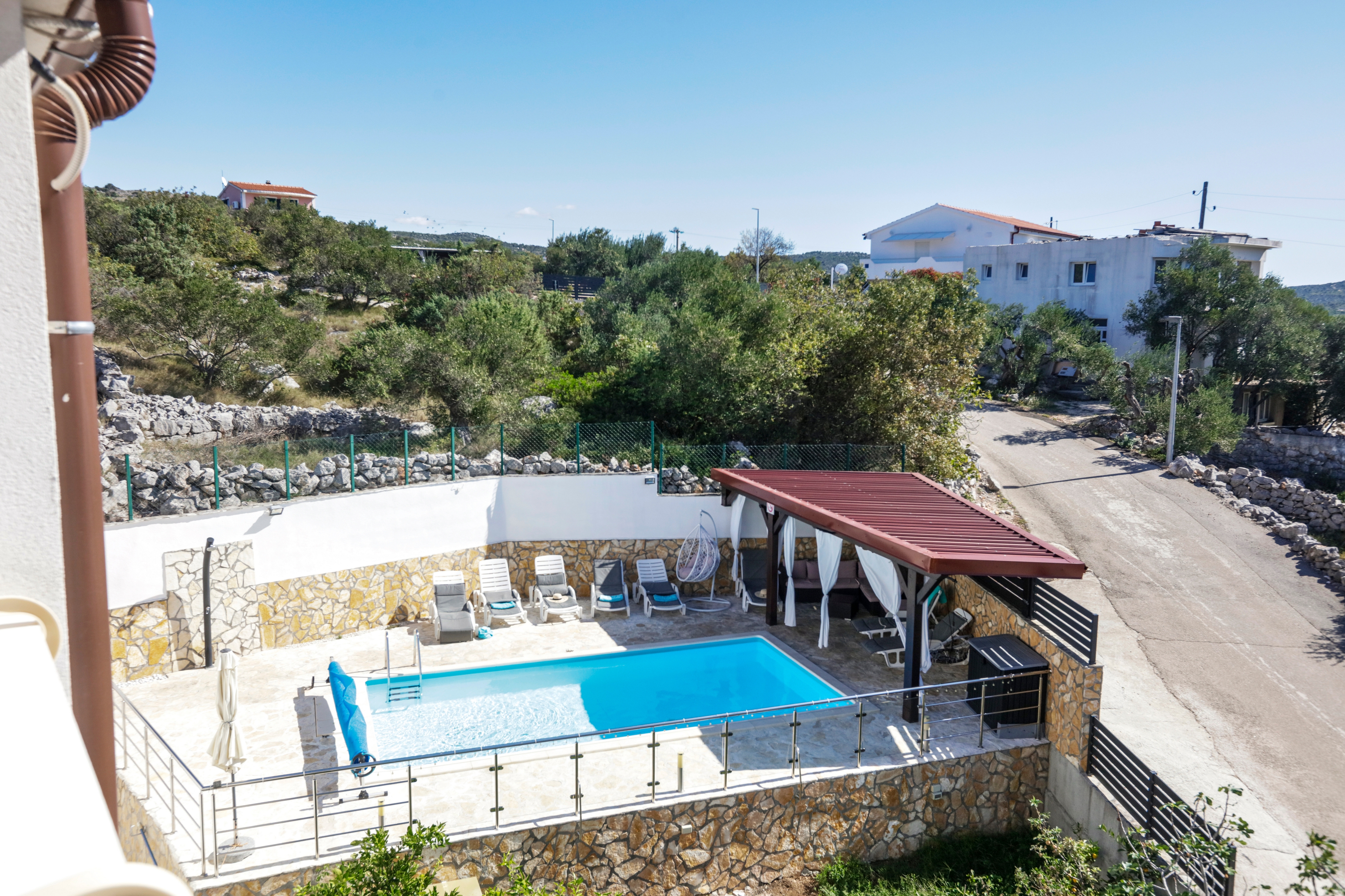 One bedroom apartment with terrace and sea view Stupin Čeline, Rogoznica  A-c