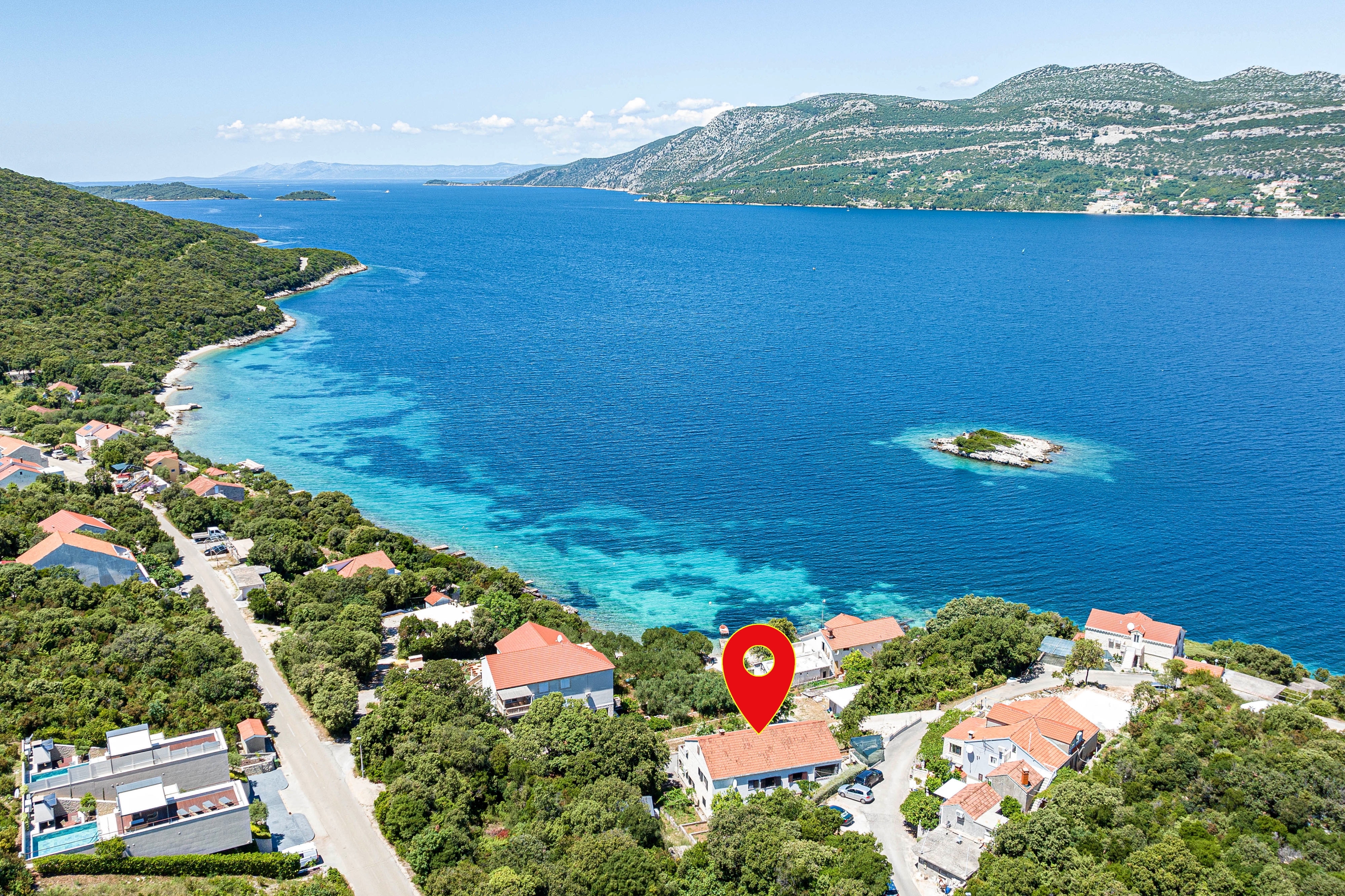 Two bedroom apartment with terrace and sea view Tri Žala, Korčula (A-23292-a)