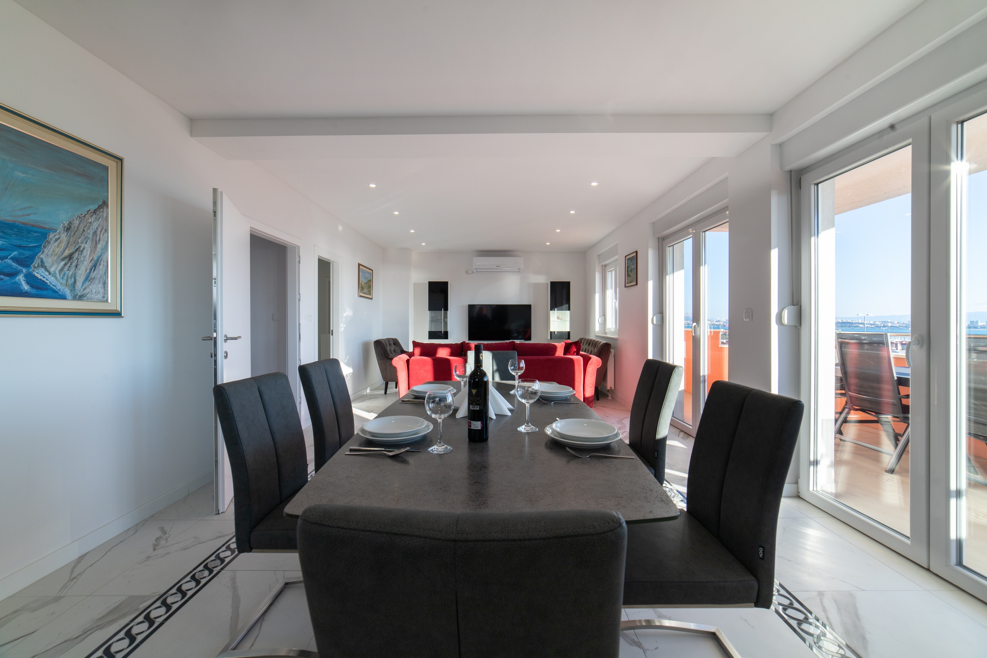Two bedroom apartment with terrace and sea view Kaštel Kambelovac, Kaštela  A-a