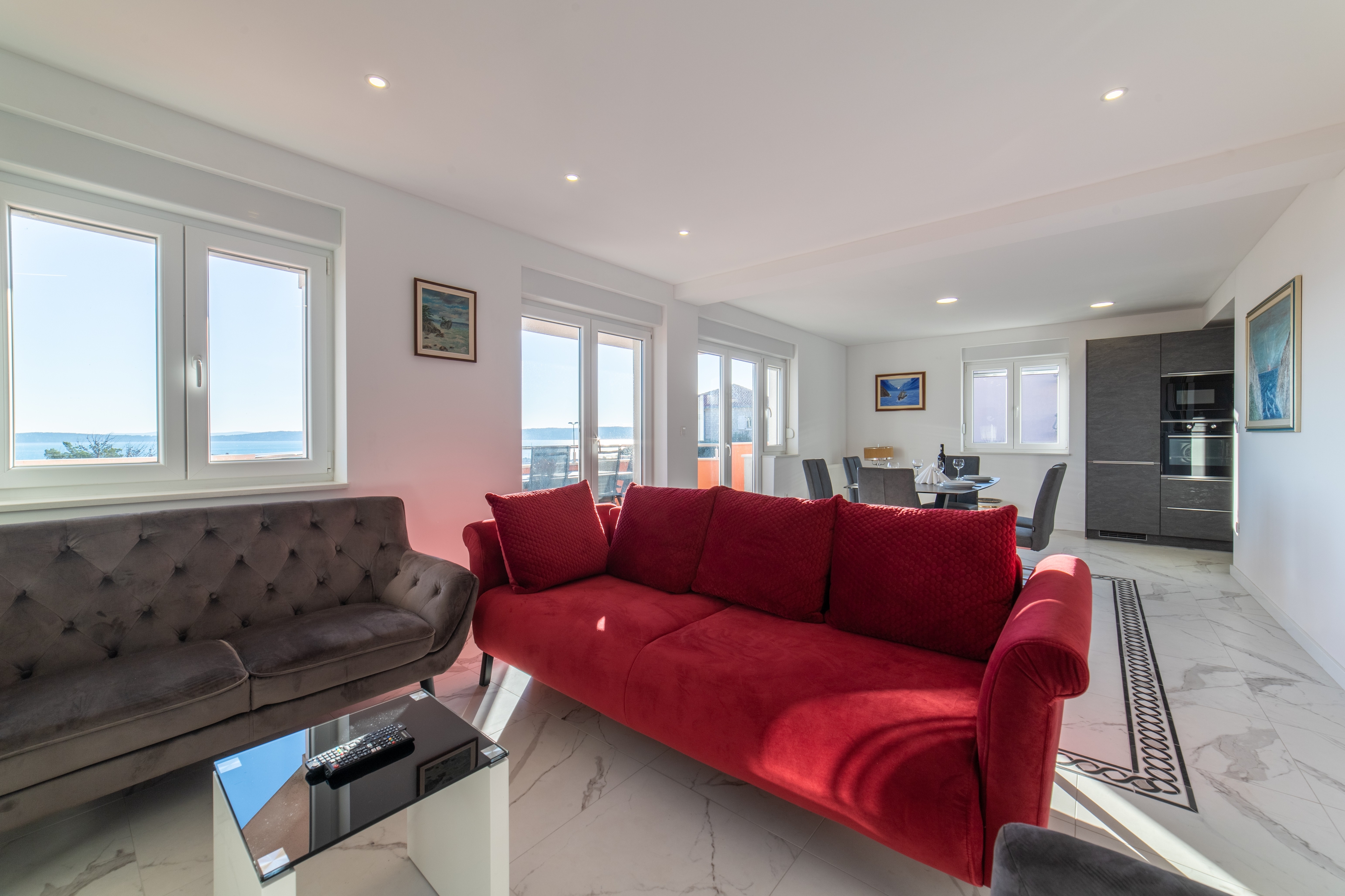 Two bedroom apartment with terrace and sea view Kaštel Kambelovac, Kaštela  A-a