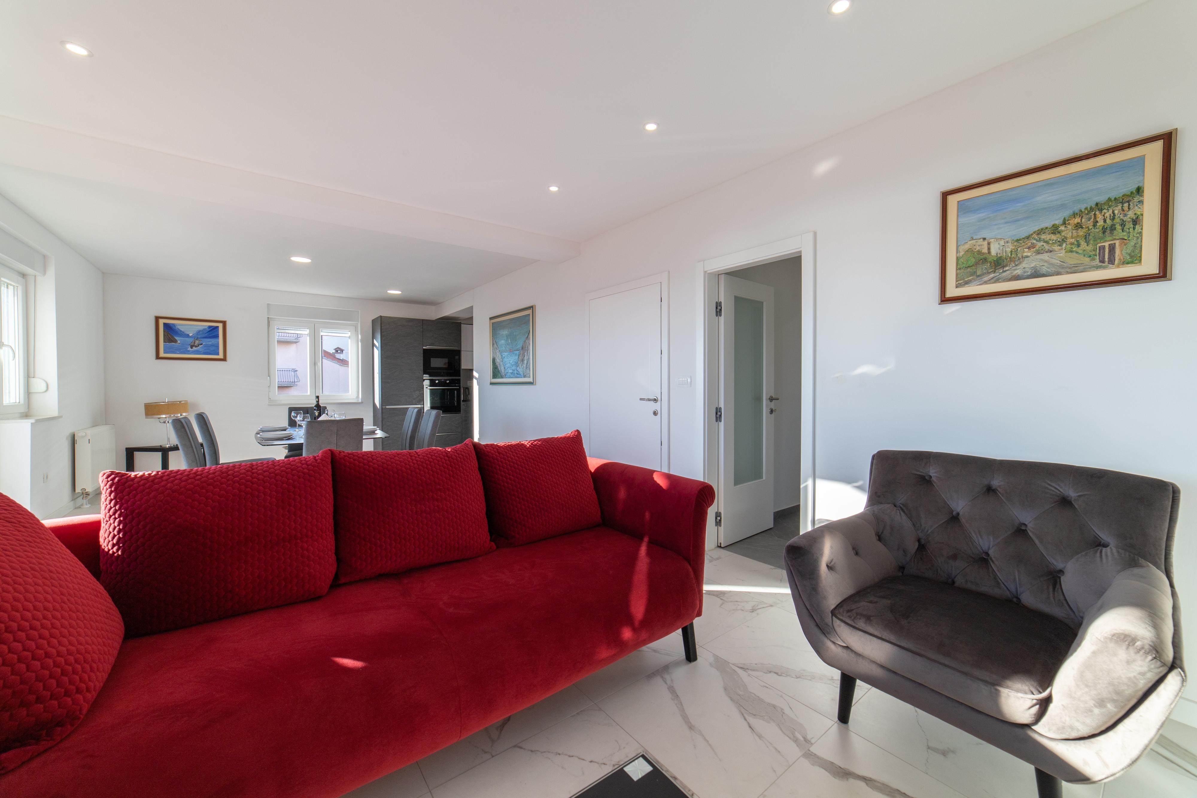 Two bedroom apartment with terrace and sea view Kaštel Kambelovac, Kaštela  A-a