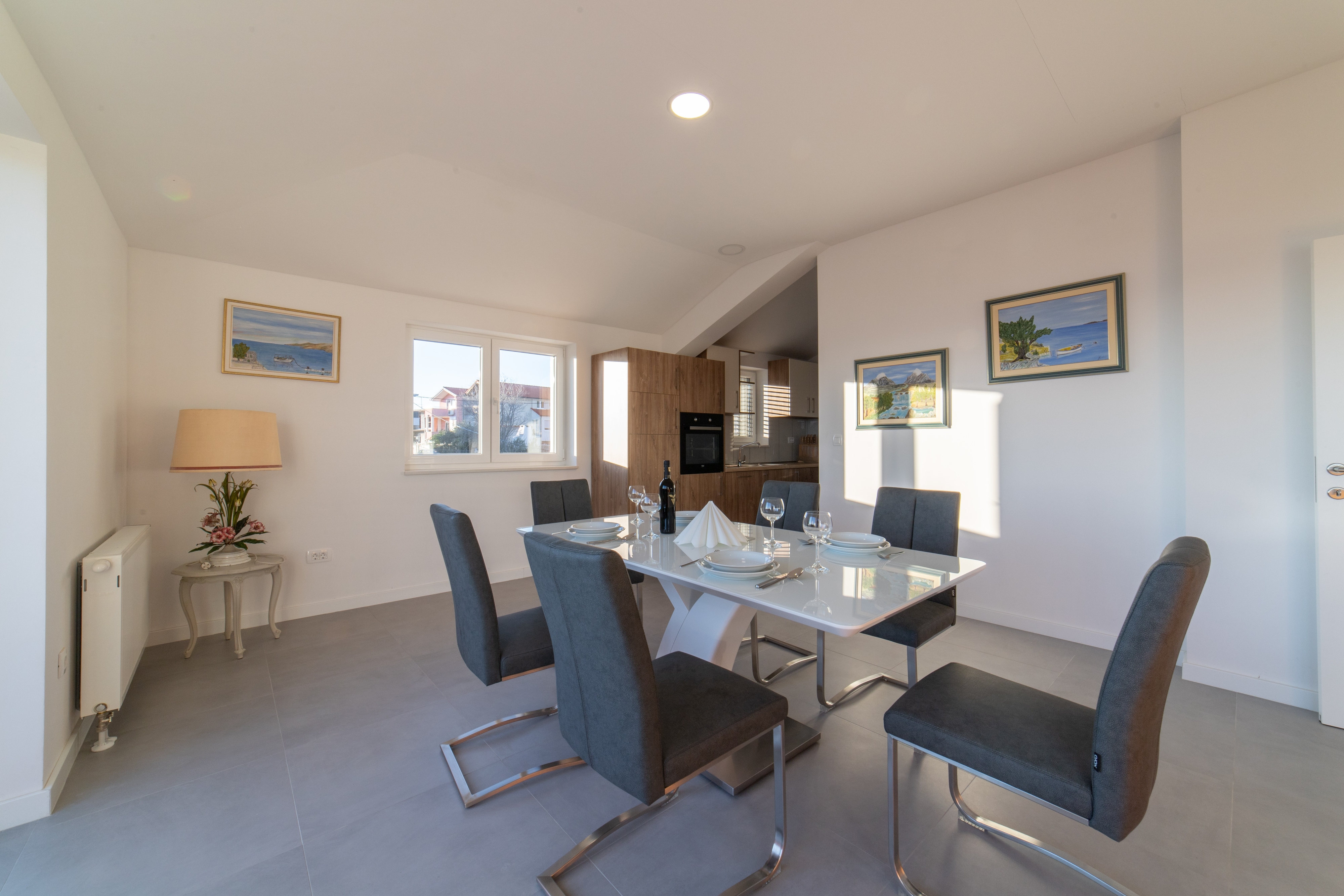Two bedroom apartment with terrace and sea view Kaštel Kambelovac, Kaštela  A-b