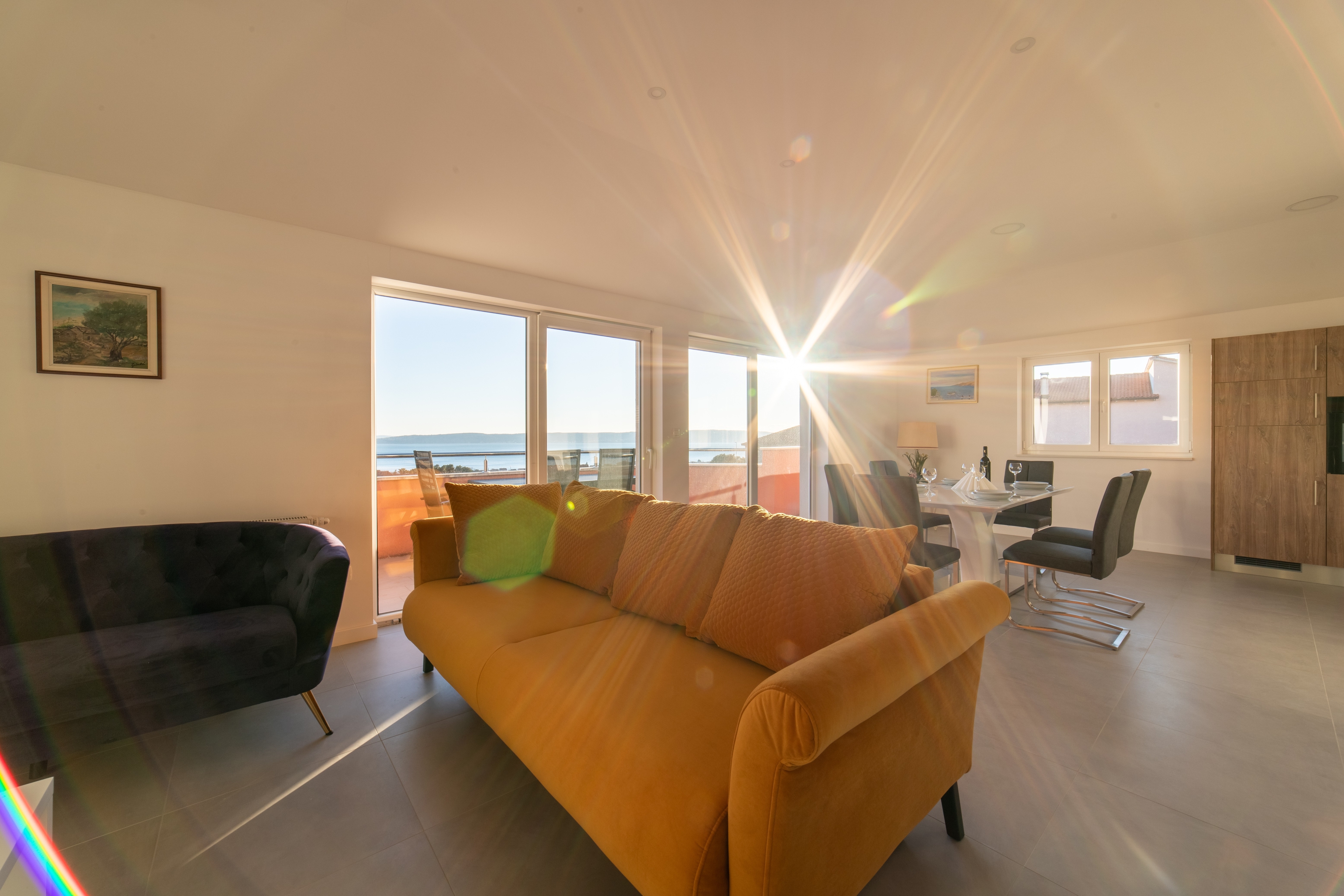 Two bedroom apartment with terrace and sea view Kaštel Kambelovac, Kaštela  A-b