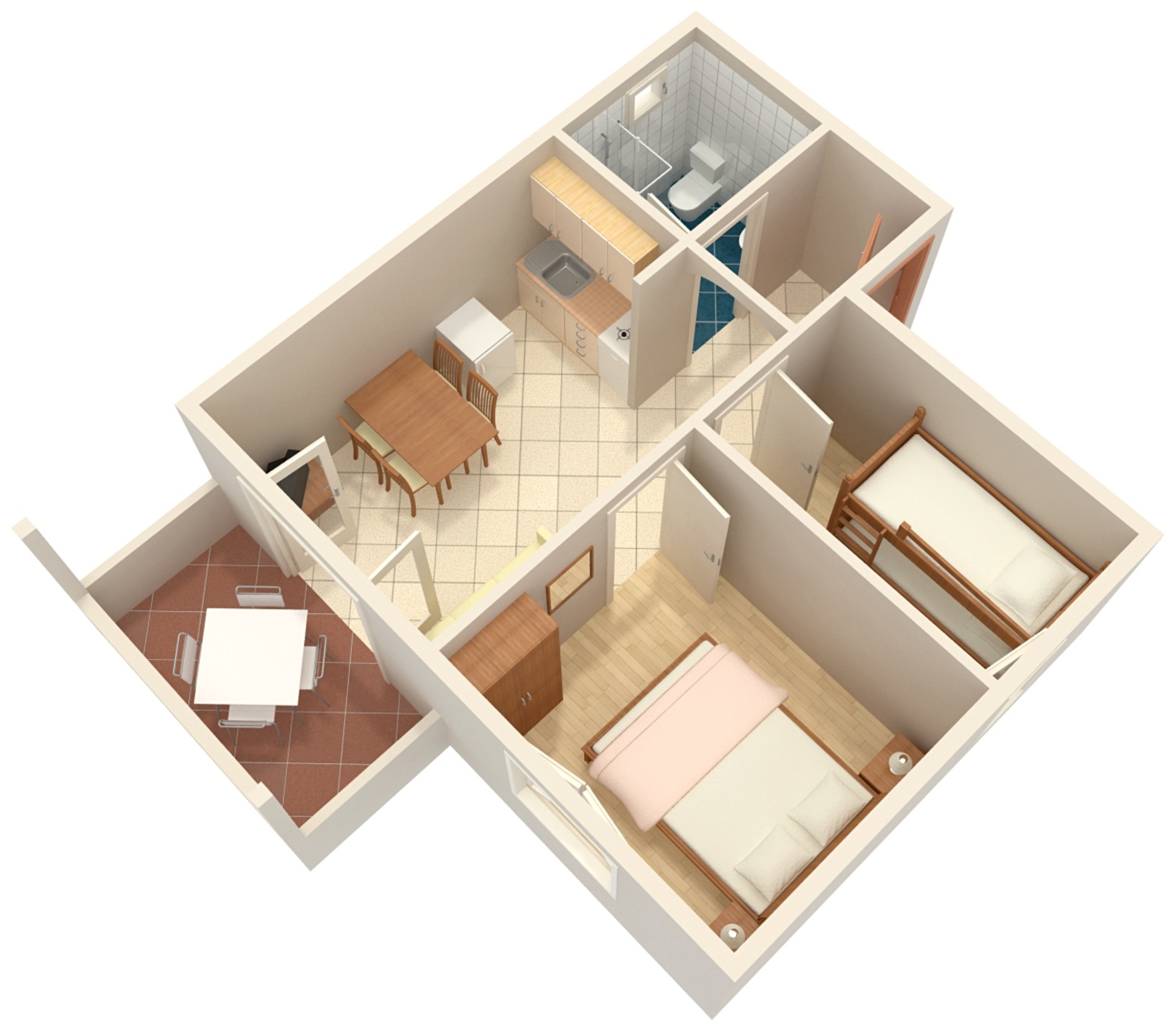 Two bedroom apartment near beach Stara Novalja, Pag  A-a