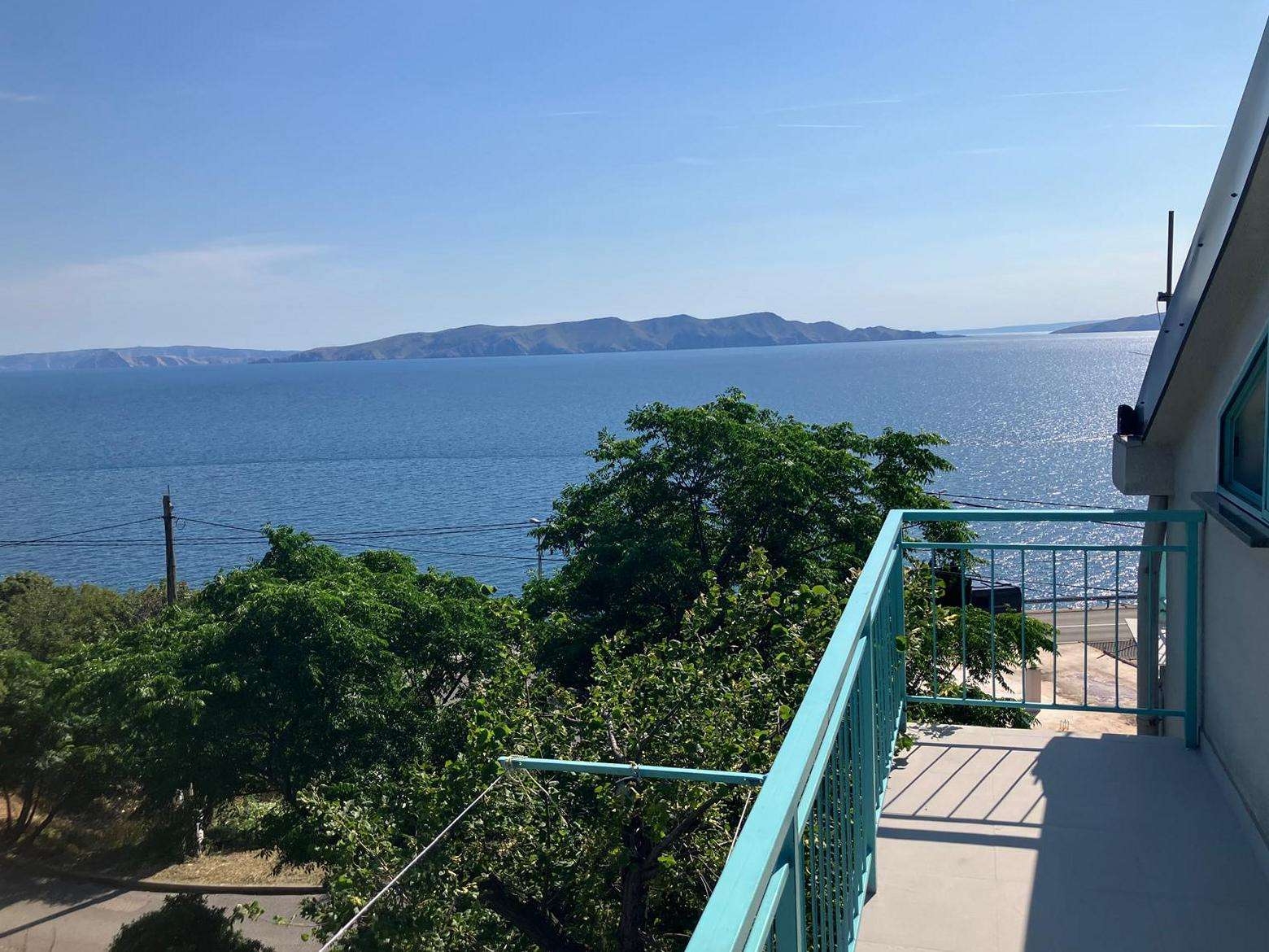Two bedroom apartment with balcony and sea view Senj  A-a