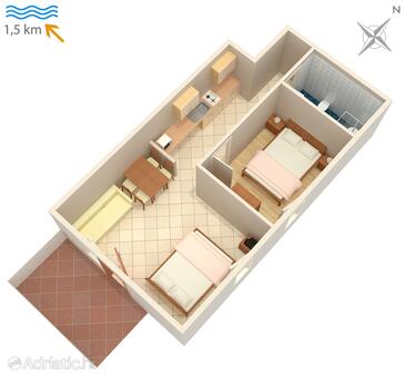 Plan Rovinj, Plan in the apartment.