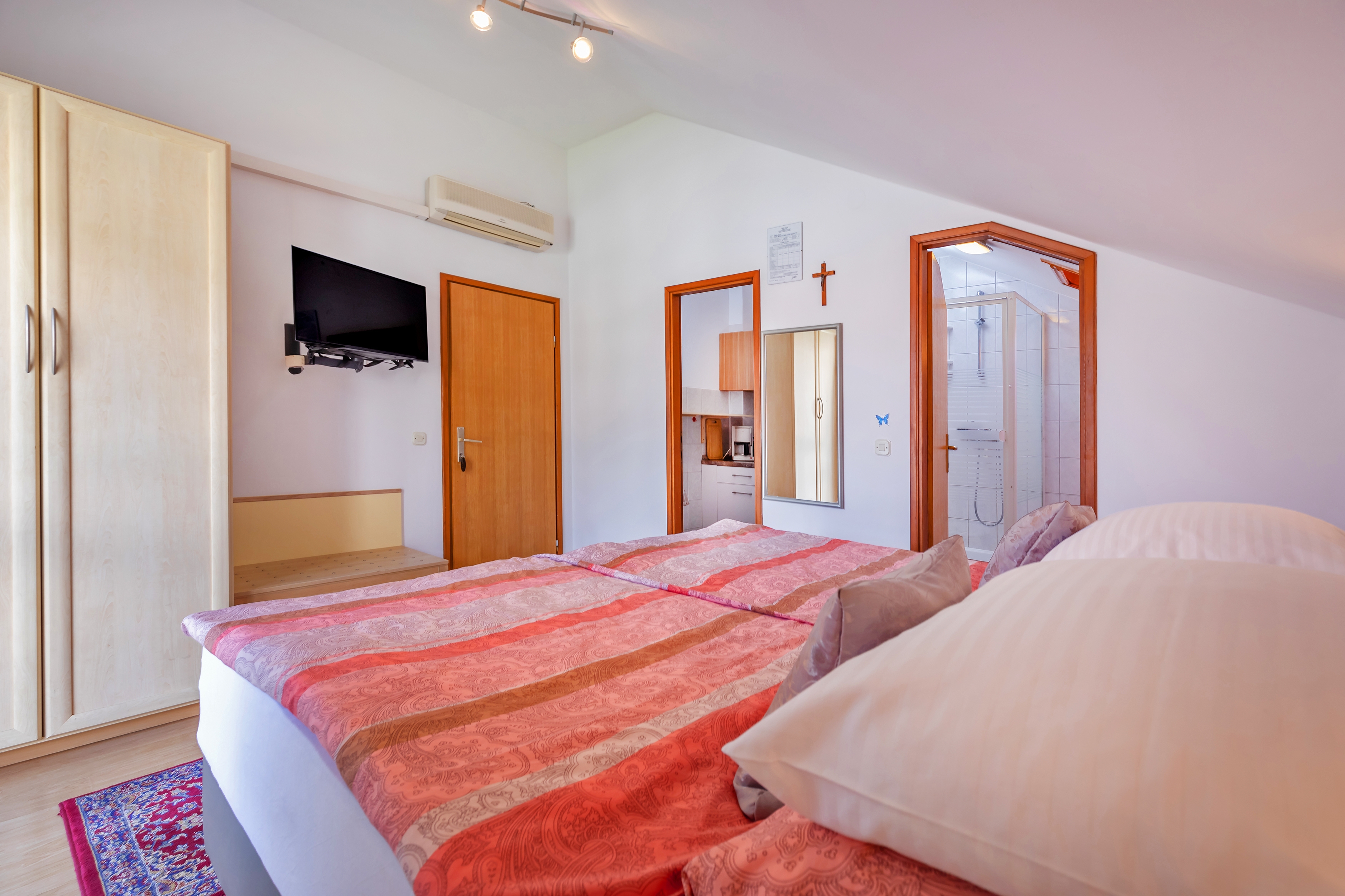 Studio flat with balcony and sea view Mlini, Dubrovnik  AS-a