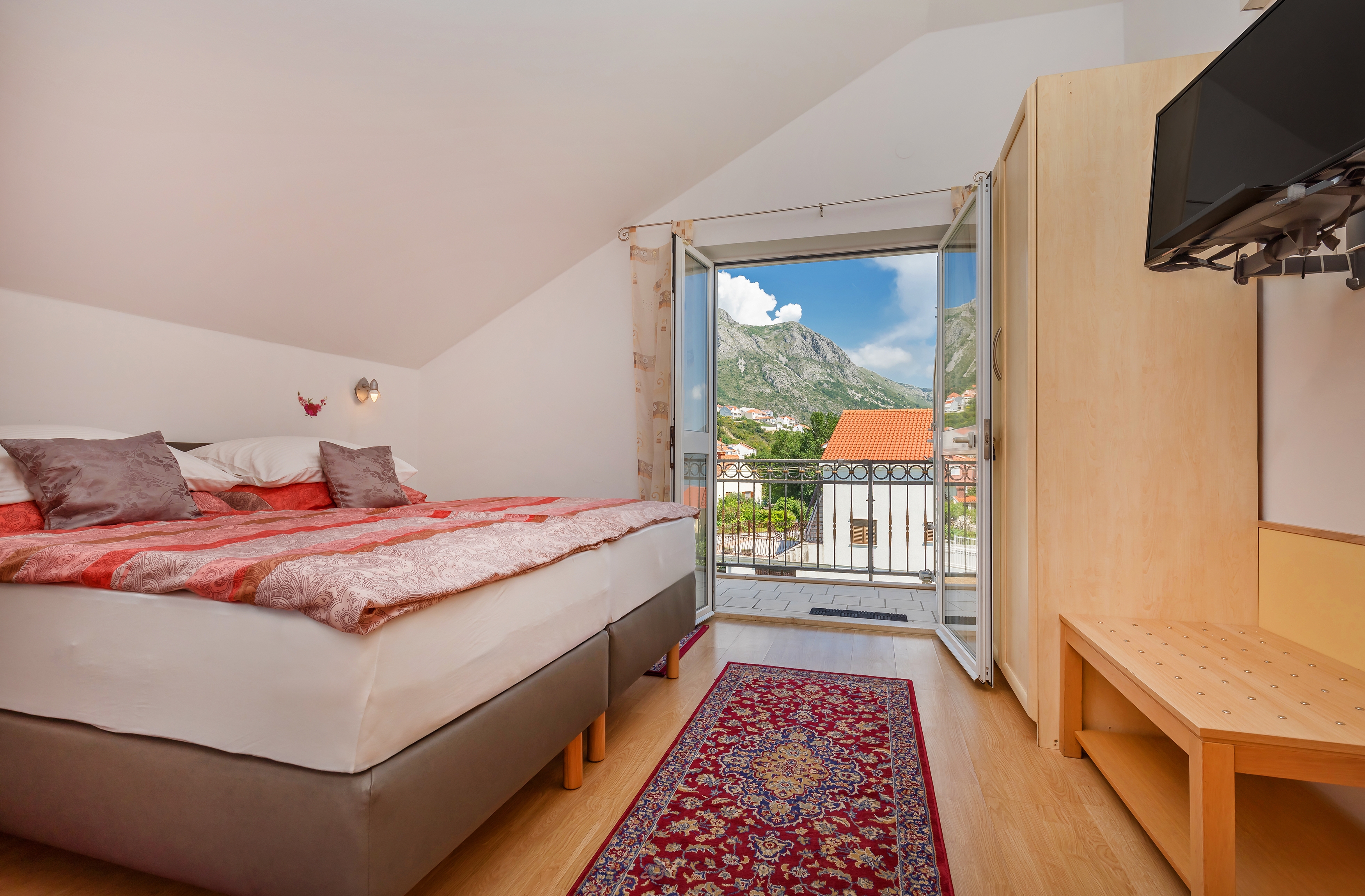 Studio flat with balcony and sea view Mlini, Dubrovnik  AS-a