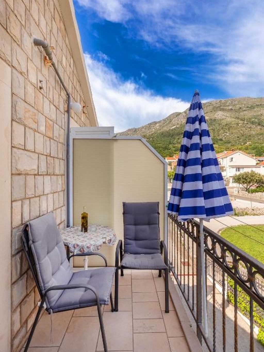 Studio flat with balcony and sea view Mlini, Dubrovnik  AS-b