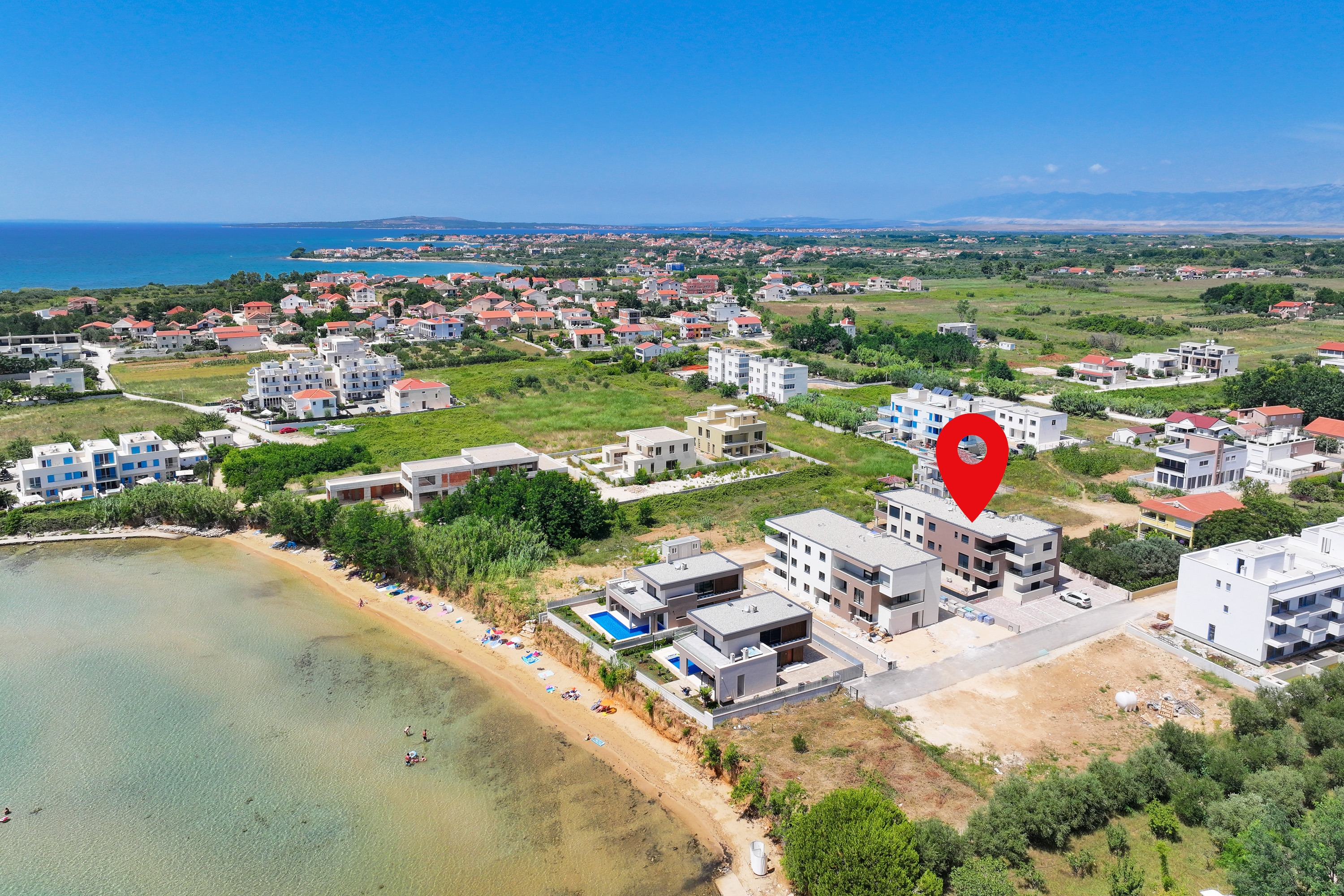 Dvosobni apartman s terasom i pogledom na more Privlaka, Zadar  A-b