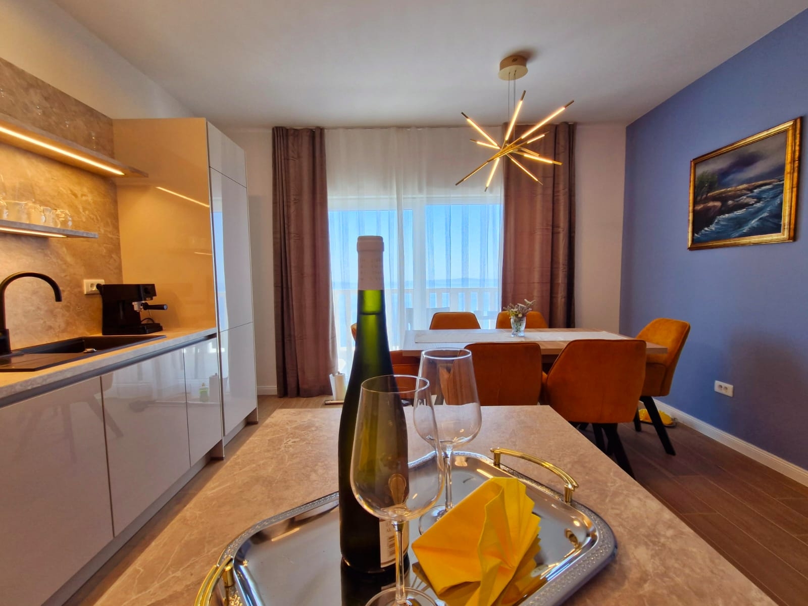 Two bedroom apartment with terrace and sea view Podstrana, Split  A-b