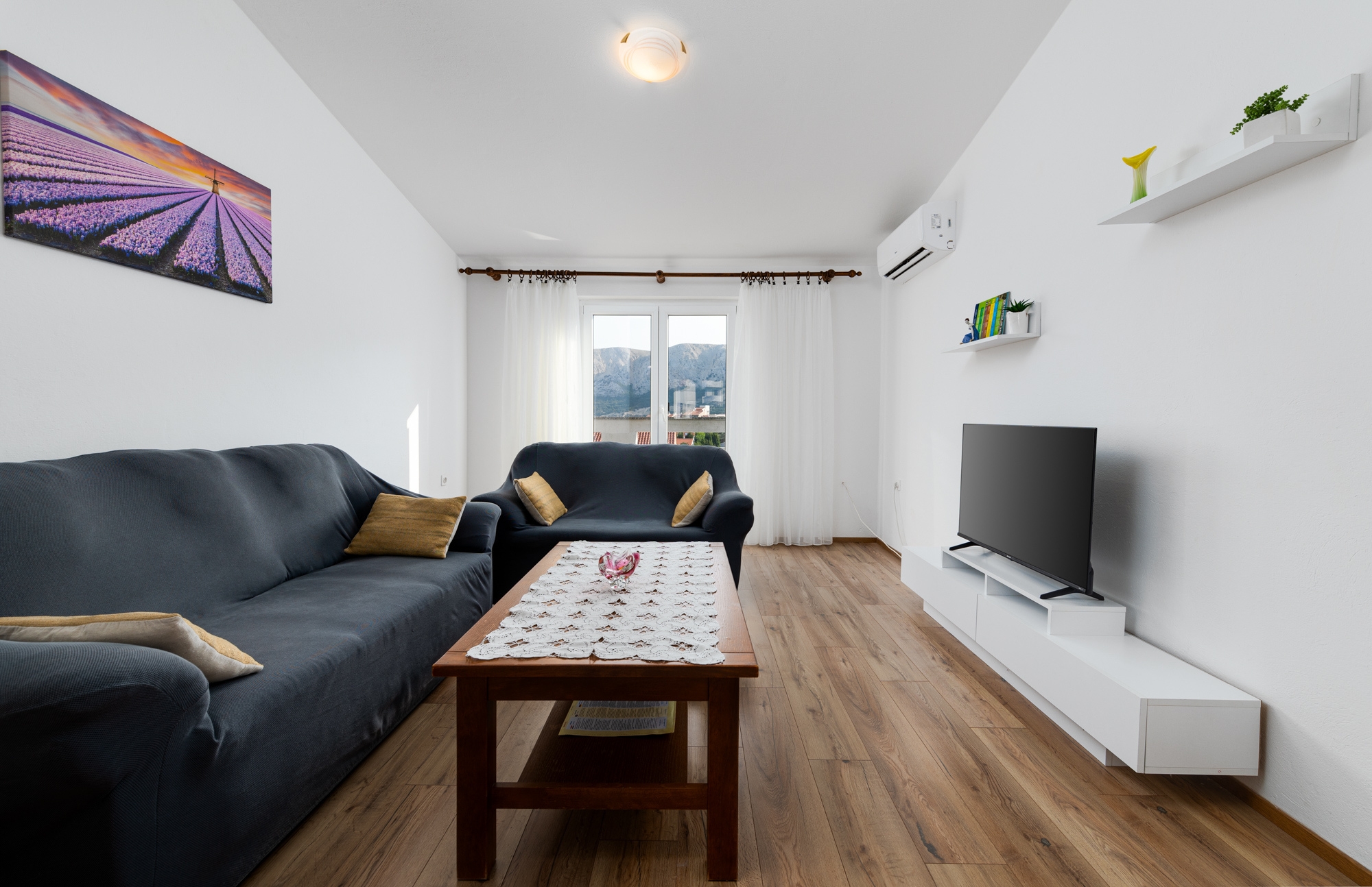 Three bedroom apartment with balcony and sea view Baška, Krk (A-23536-b)