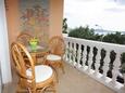 Selce, Terrace in the apartment, with a sea view and WiFi.