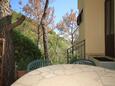 Brseč, Terrace in the apartment.