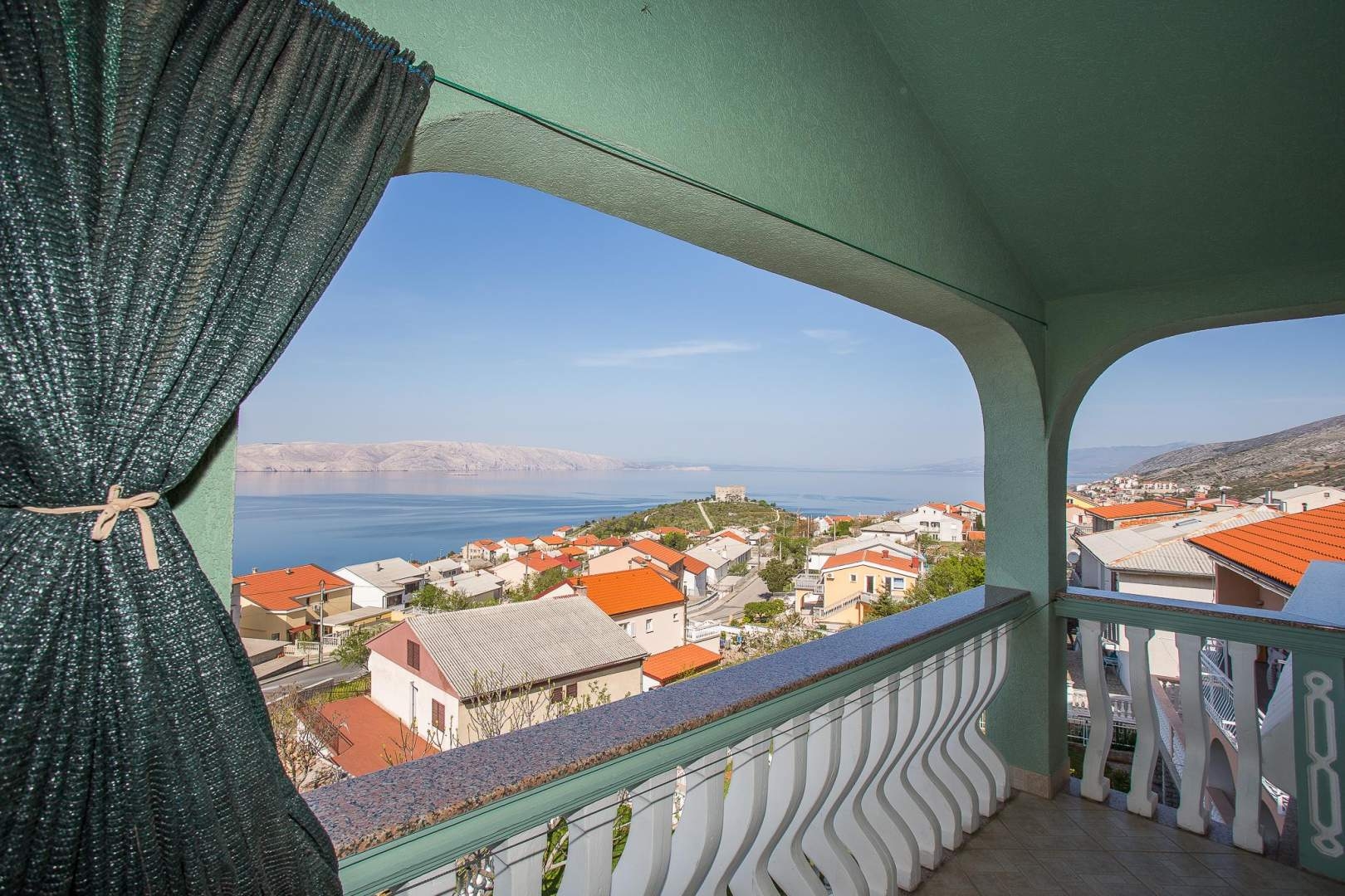 One bedroom apartment with terrace and sea view Senj  A-a