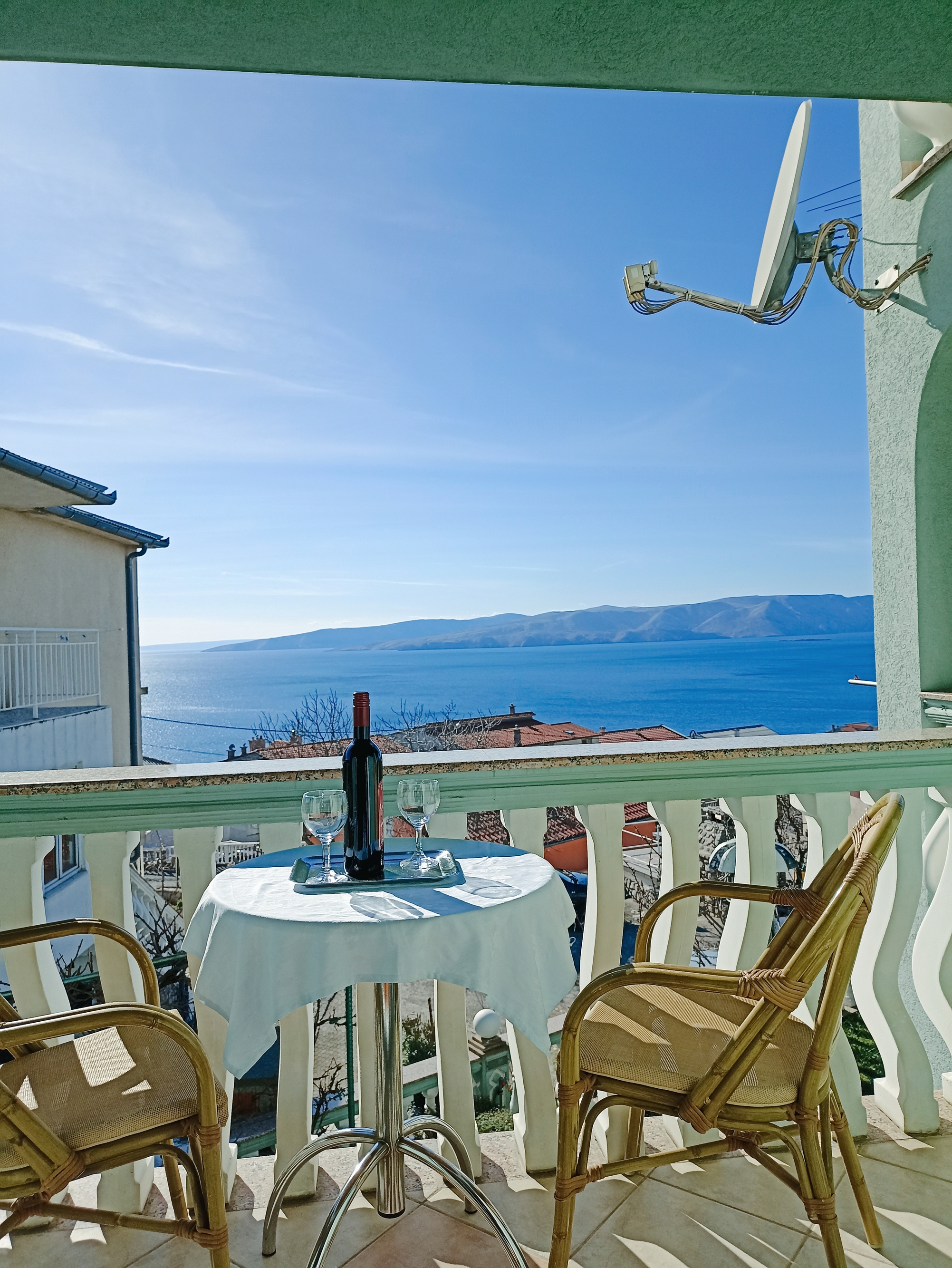 One bedroom apartment with terrace and sea view Senj  A-d