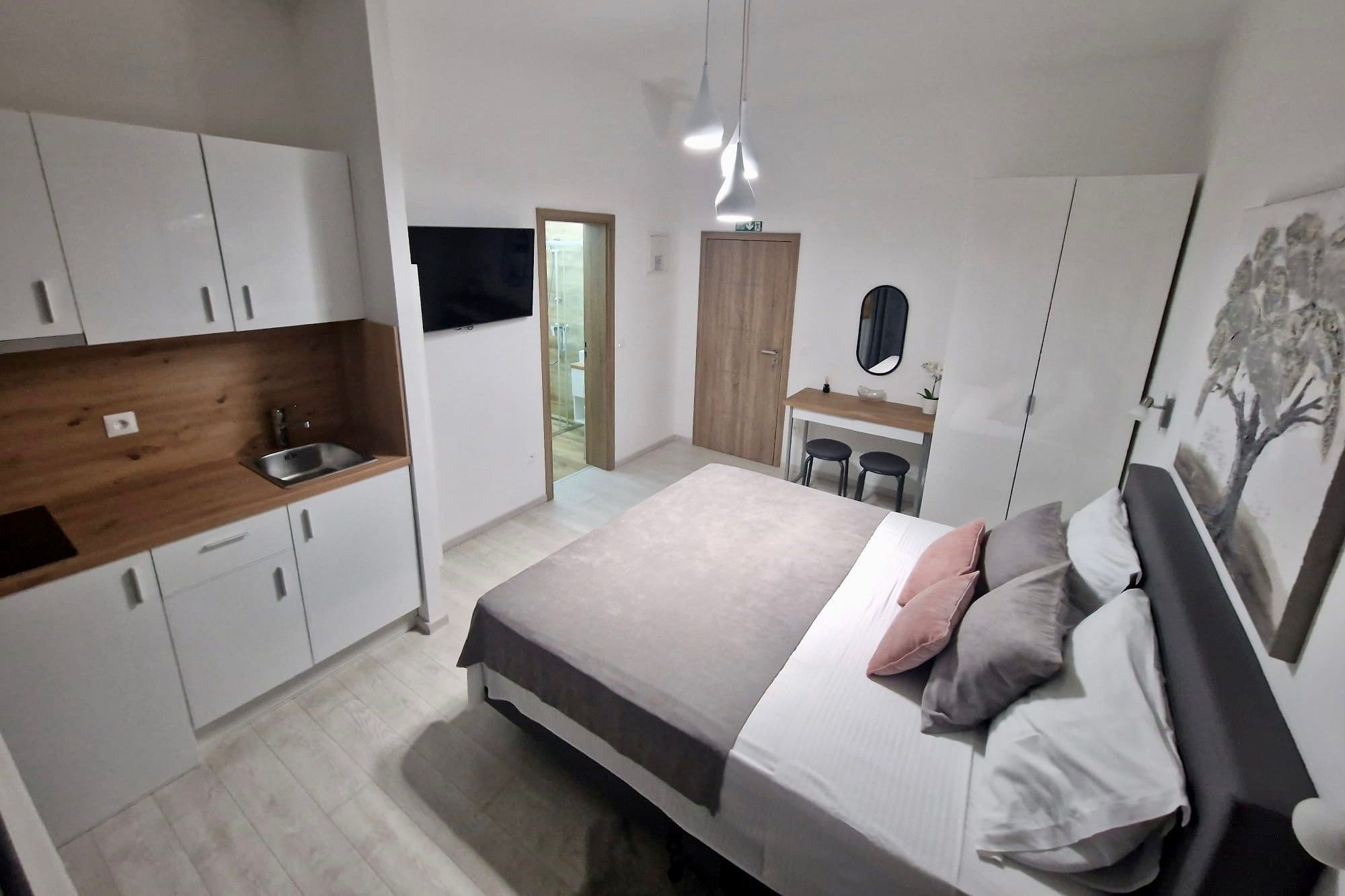 Studio flat with terrace and sea view Baška Voda, Makarska (AS-23599-b)