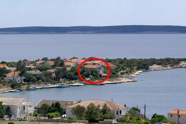 Šimuni, Pag, Hébergement 236 - Appartement à proximité de la mer avec une plage de galets.