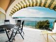 Selce, Terrasse dans l’hébergement en type apartment, avec la vue sur la mer et WiFi.