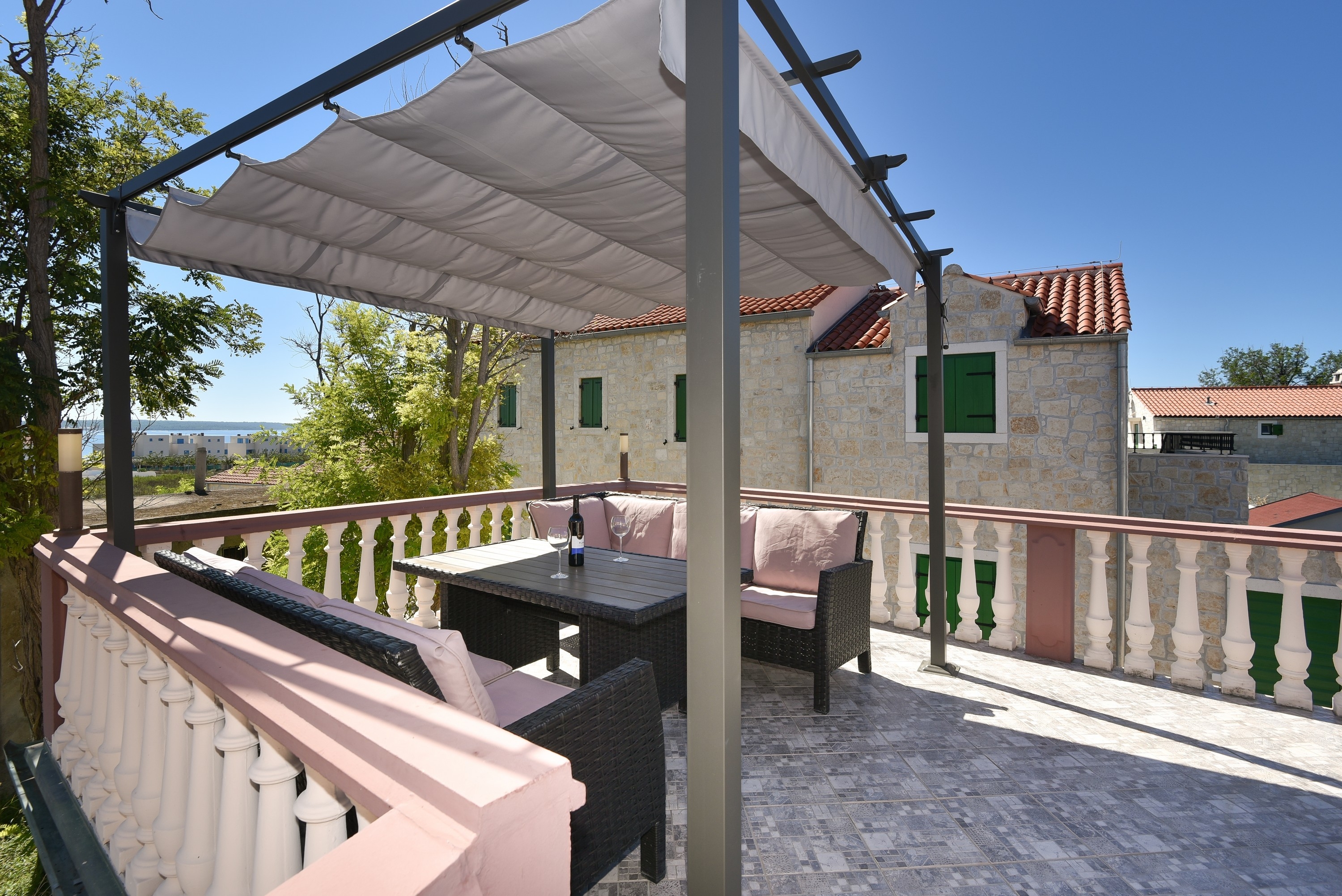 Two bedroom apartment with terrace and sea view Privlaka, Zadar (A-23640-a)