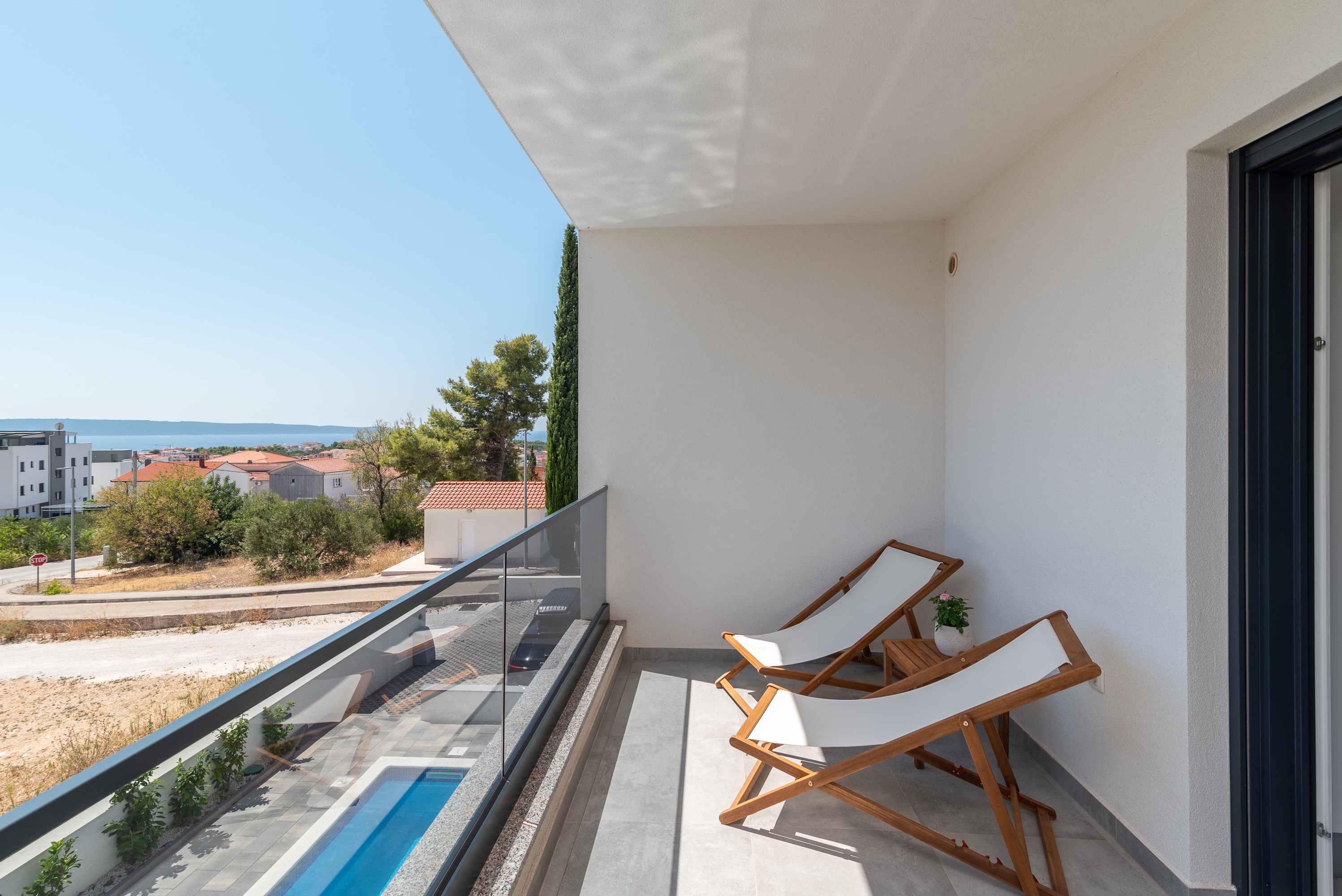Two bedroom apartment with balcony and sea view Okrug Gornji, Čiovo  A-a
