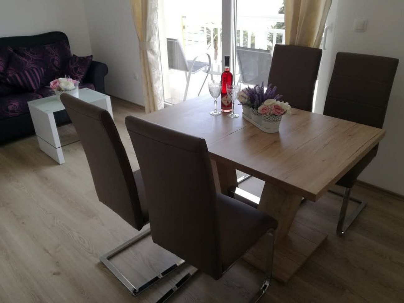 Two bedroom apartment with balcony and sea view Trpanj, Pelješac  A-b