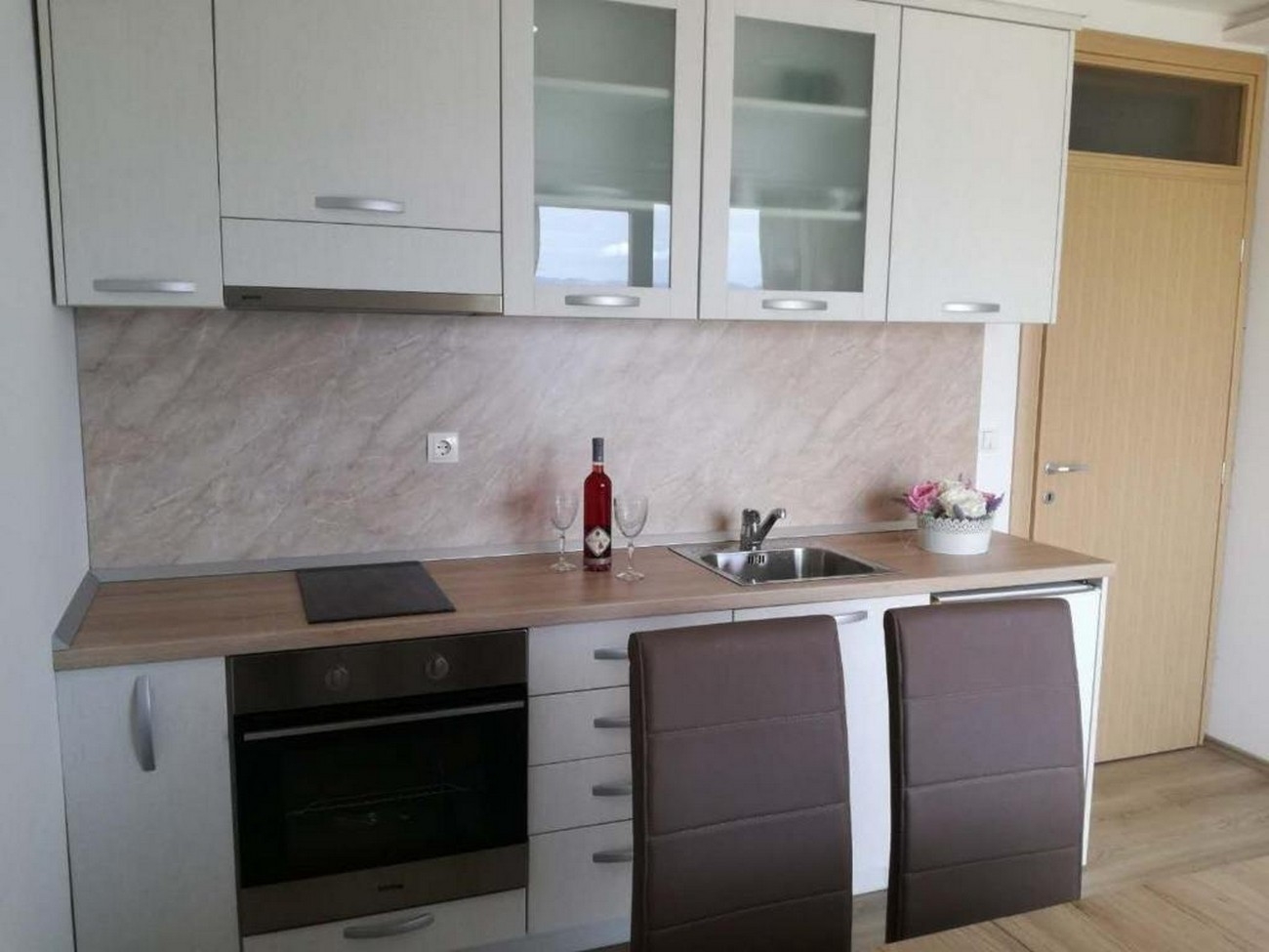 Two bedroom apartment with balcony and sea view Trpanj, Pelješac  A-b