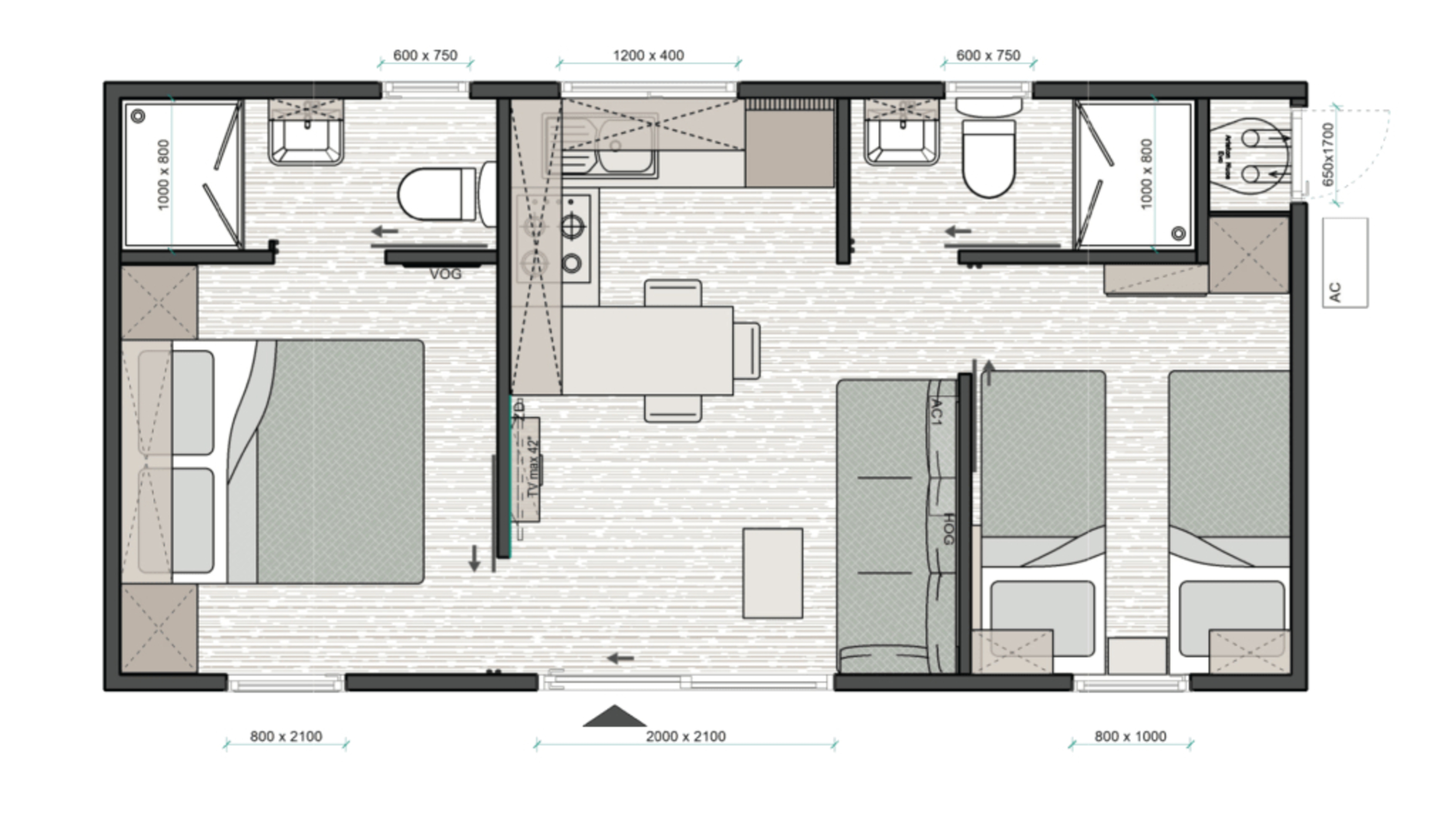 Two bedroom apartment with terrace Biograd na Moru, Biograd  A-a