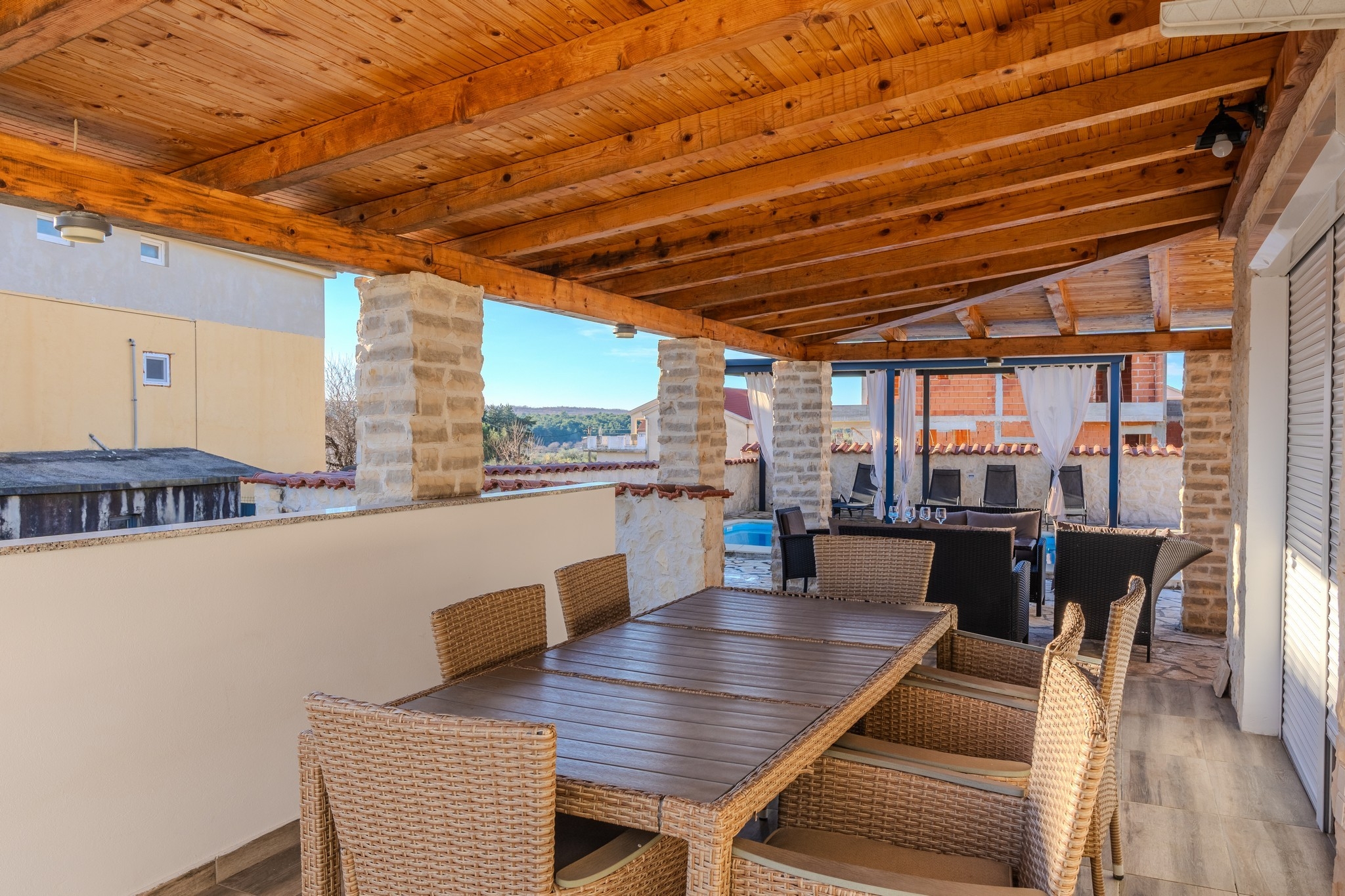 Three bedroom house with terrace and sea view Posedarje, Novigrad  K